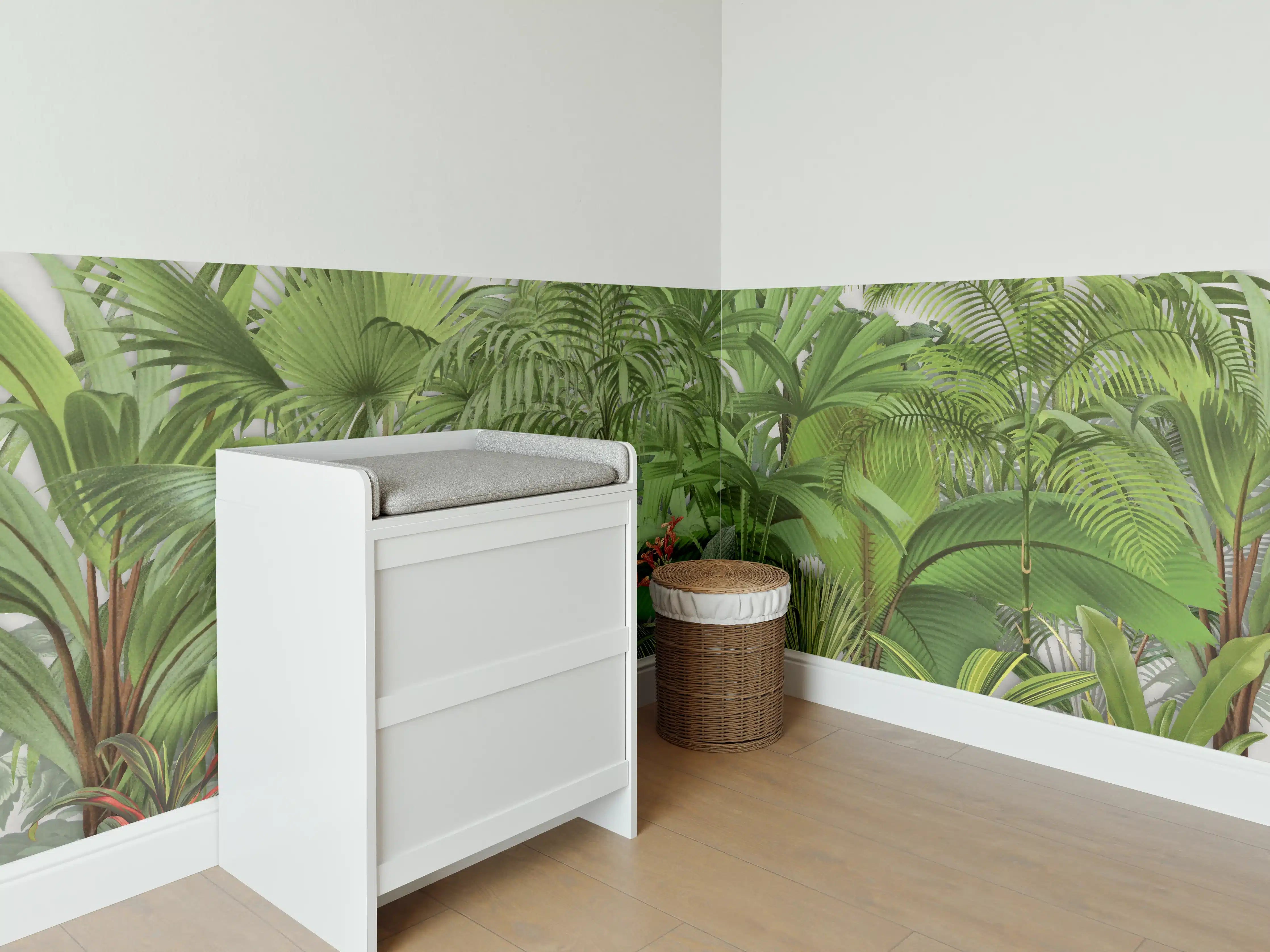 Babyzimmer Wandgestaltung - Exotische Pflanzen