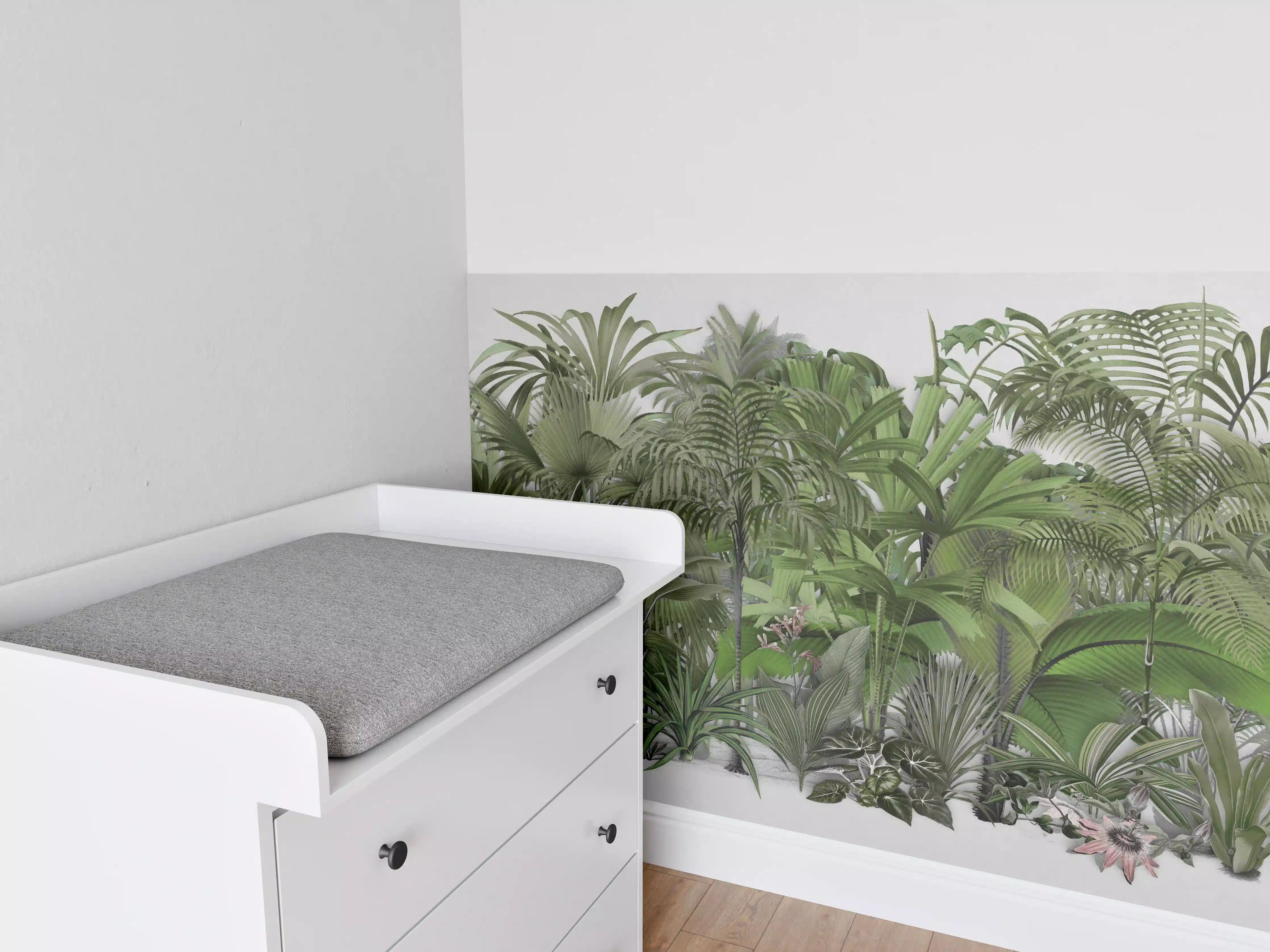 Babyzimmer Wandgestaltung - Exotische Sträuche
