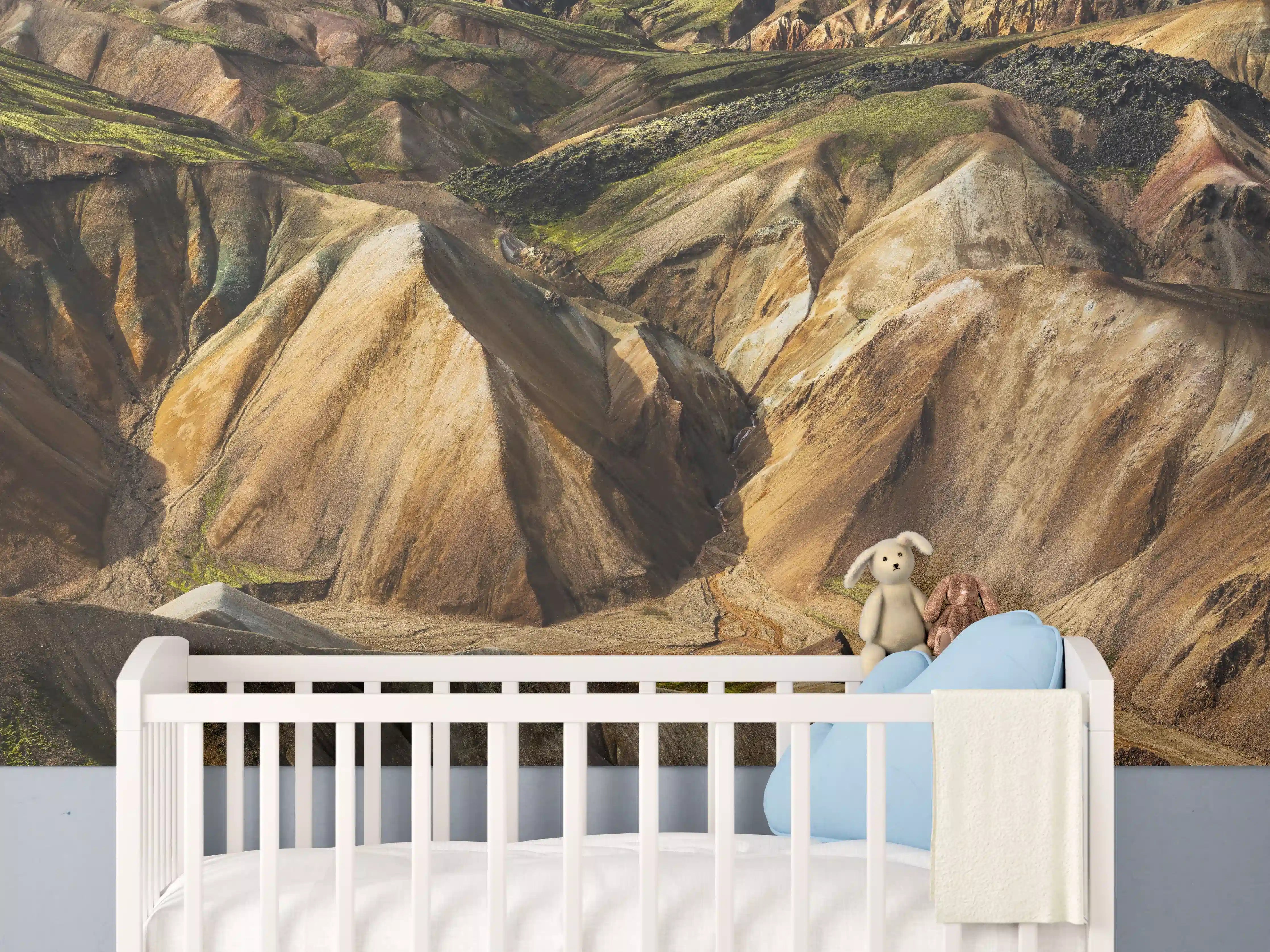 Babyzimmer Wandgestaltung - Farbenpracht Landmannalaugar