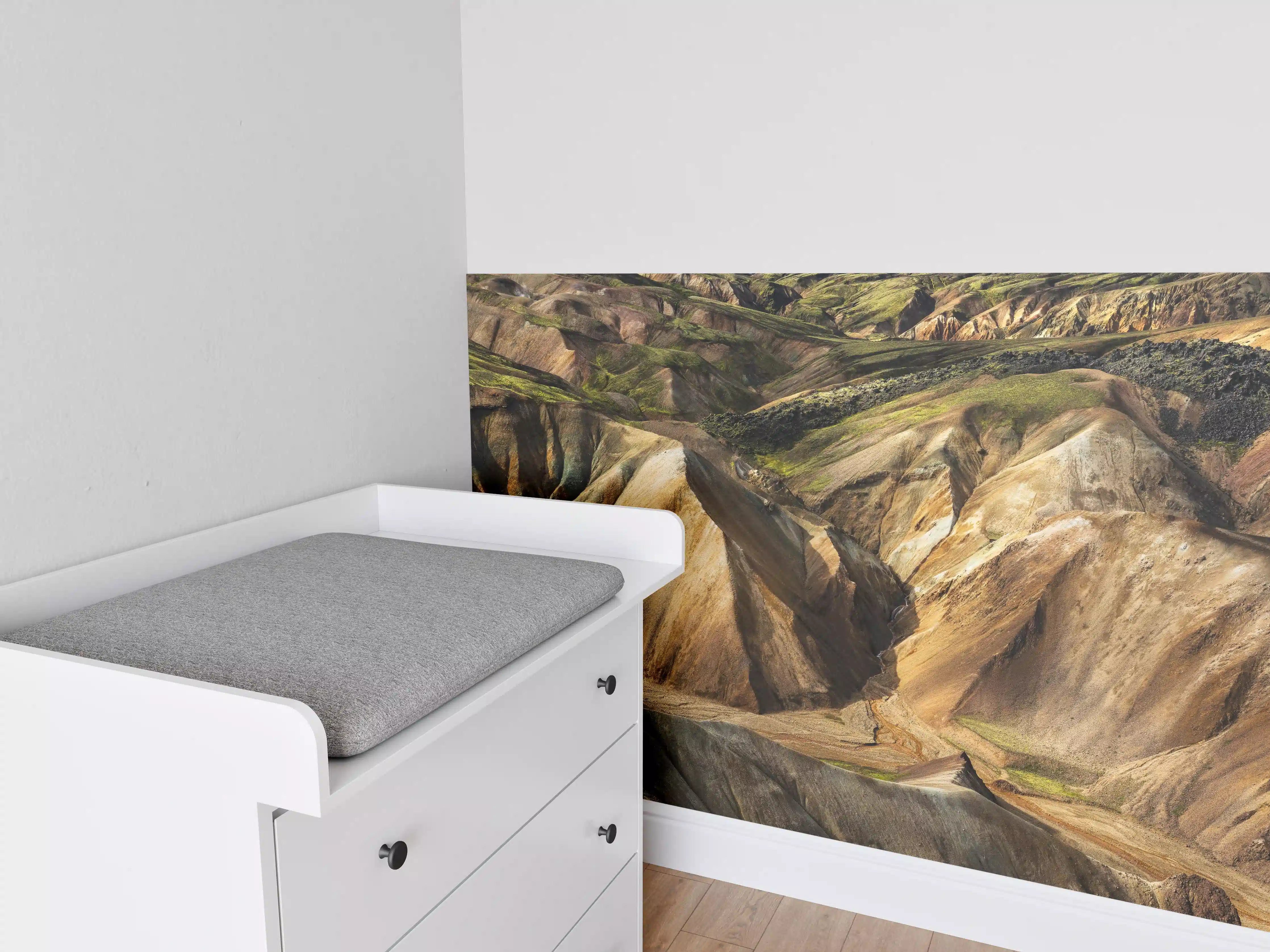 Babyzimmer Wandgestaltung - Farbenpracht Landmannalaugar
