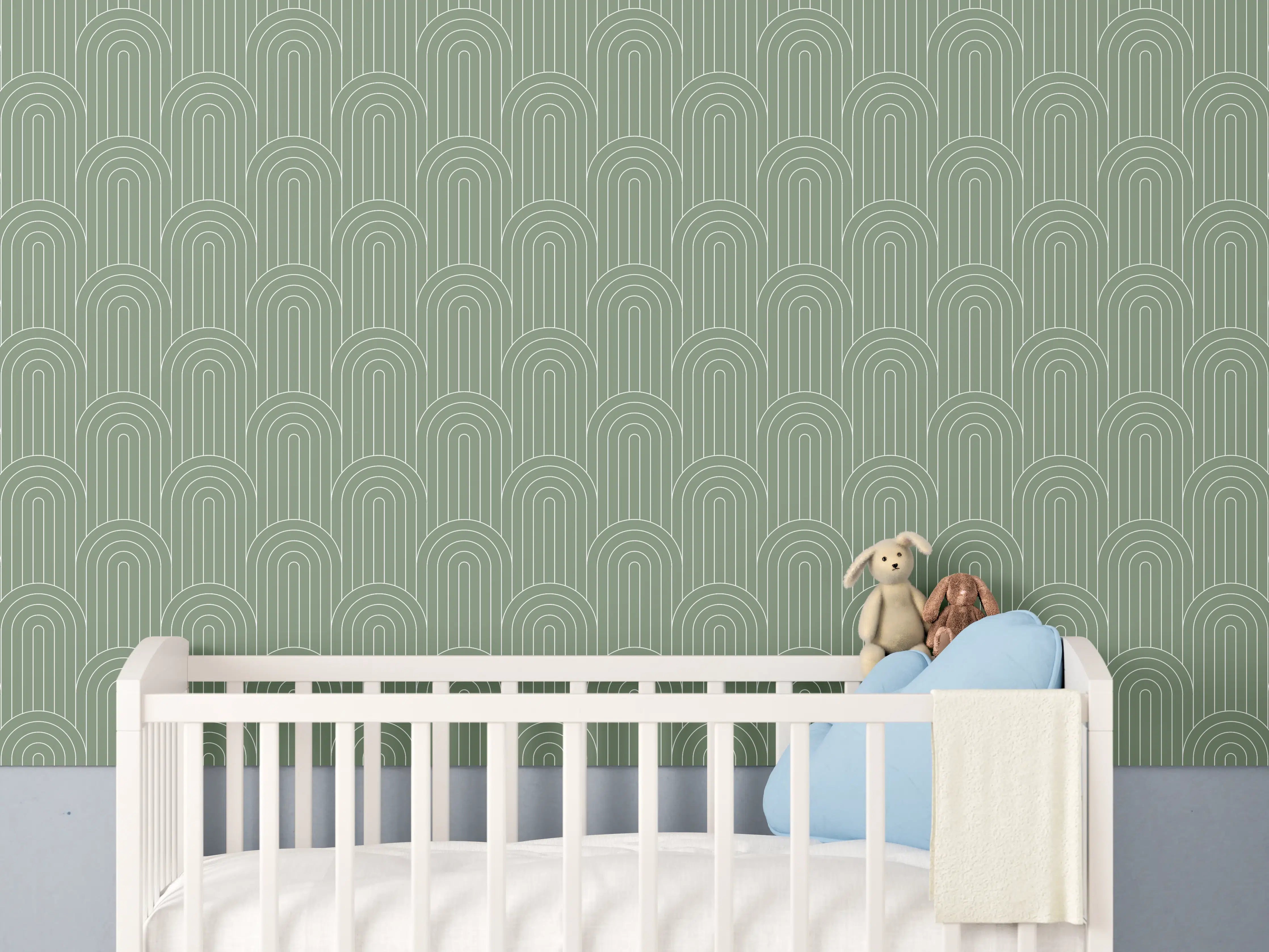 Babyzimmer Wandgestaltung - Farbige Fliesen mit harmonischer Struktur