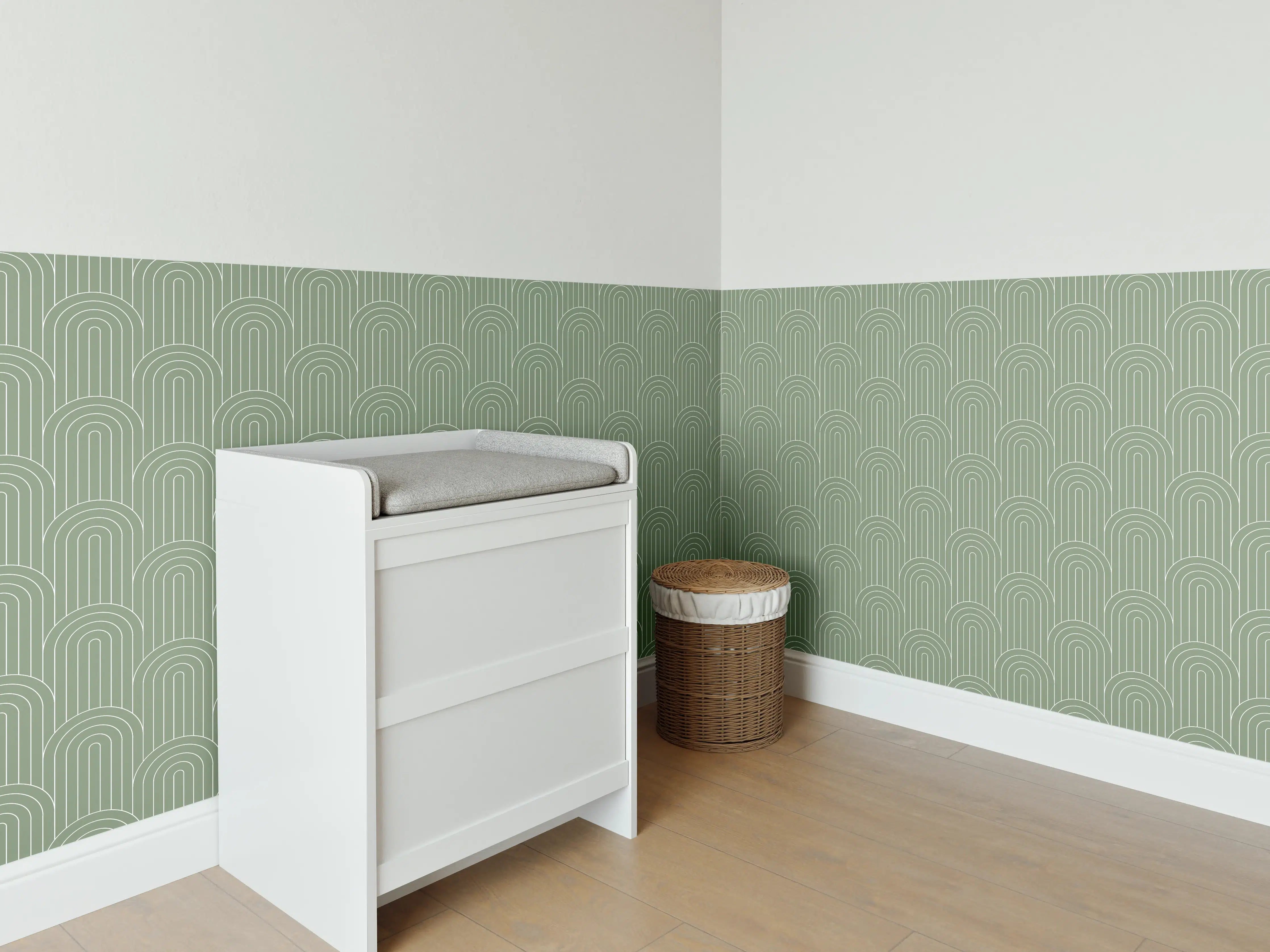 Babyzimmer Wandgestaltung - Farbige Fliesen mit harmonischer Struktur