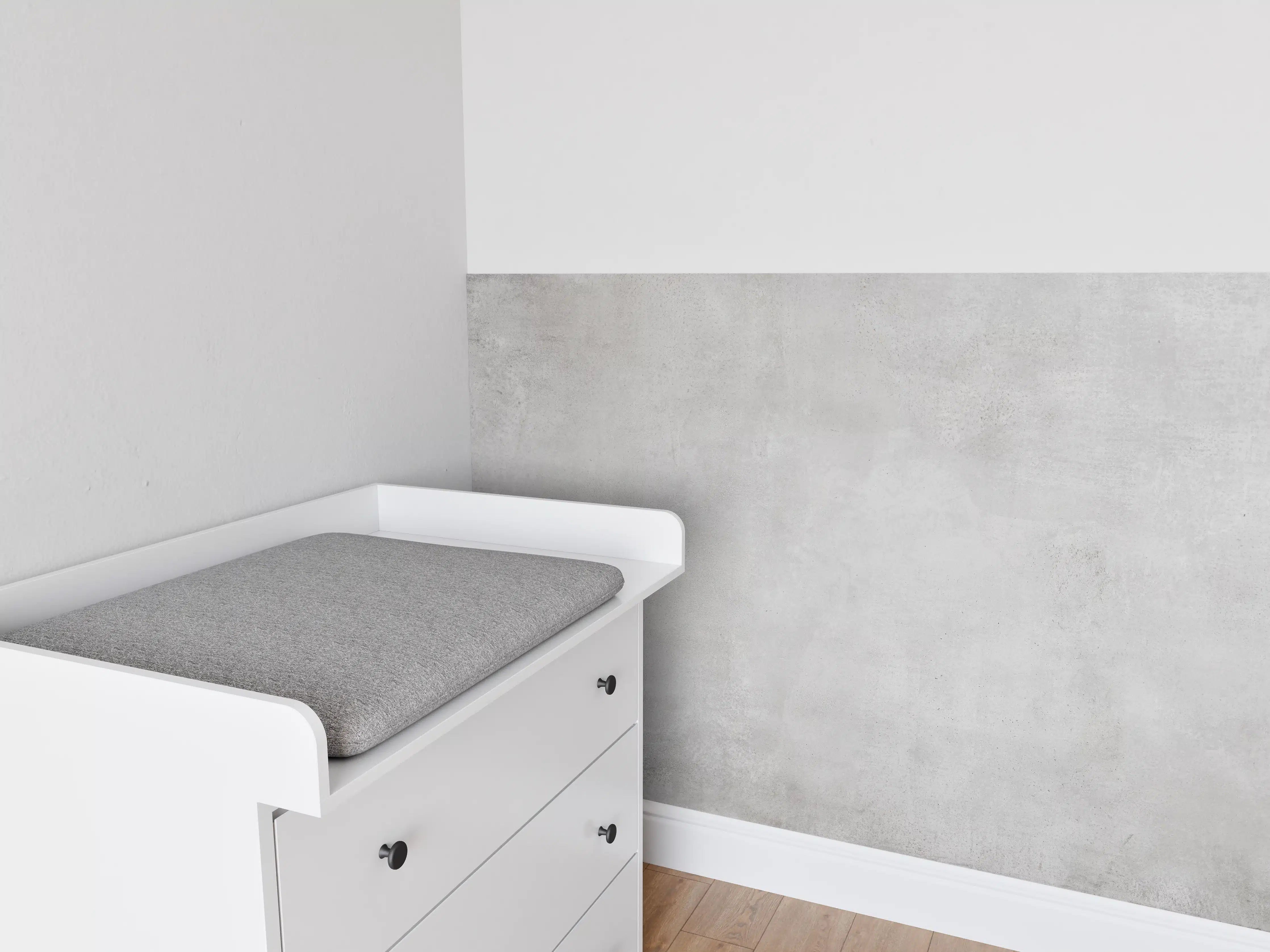 Babyzimmer Wandgestaltung - Feine Zement- Struktur