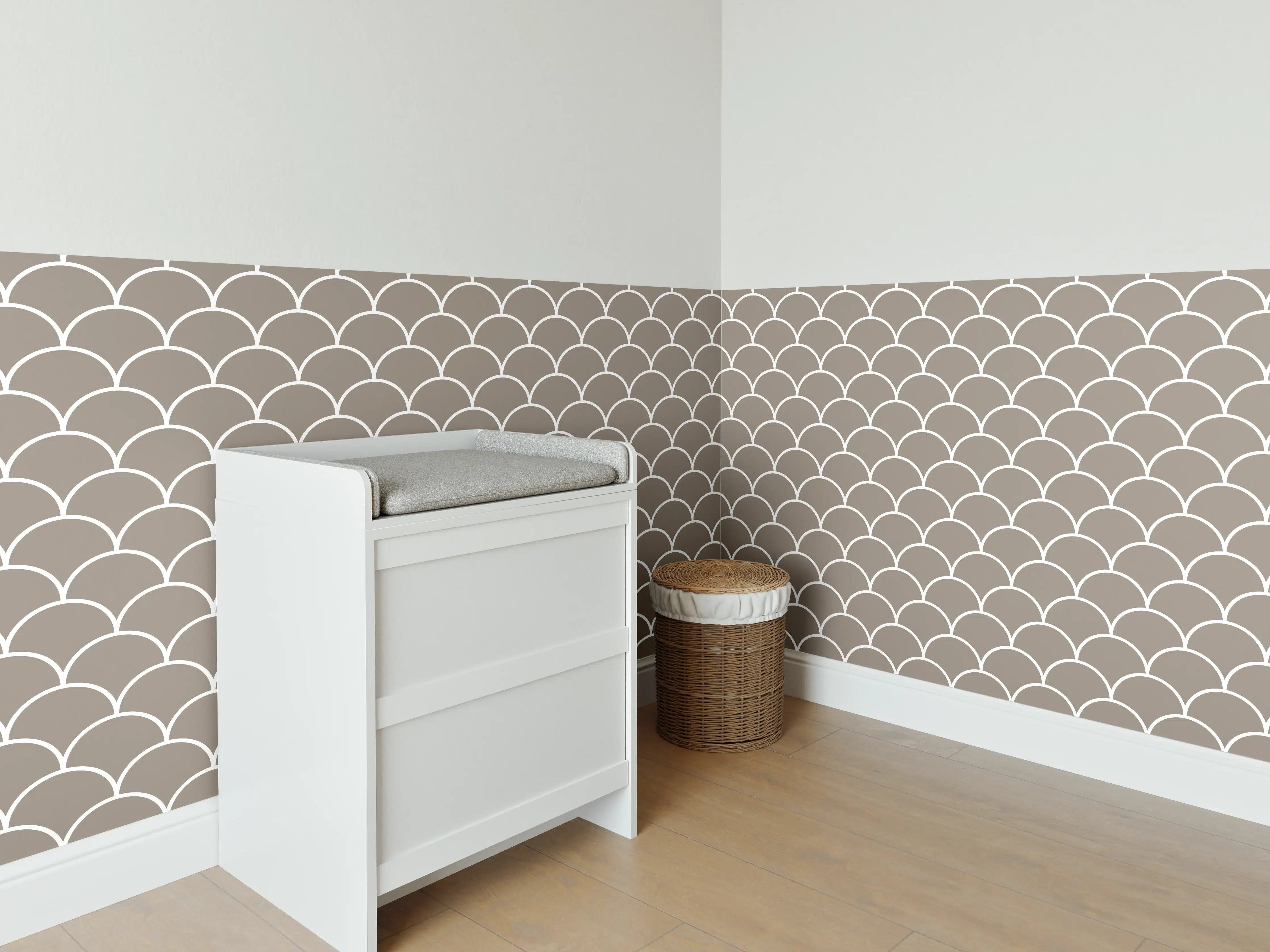 Babyzimmer Wandgestaltung - Feiner Weiß-Grau-Marmor mit eleganten Nuancen