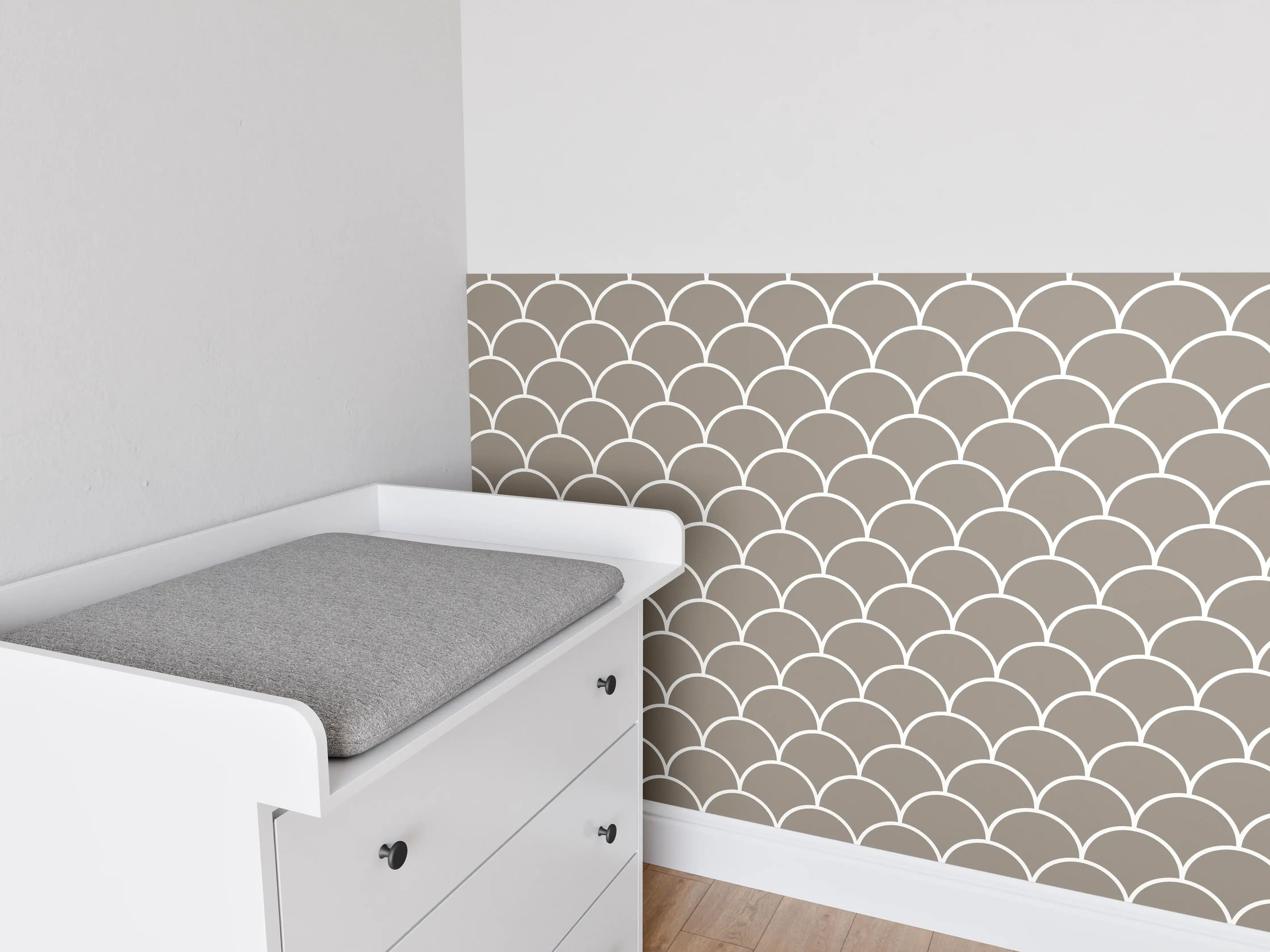 Babyzimmer Wandgestaltung - Feiner Weiß-Grau-Marmor mit eleganten Nuancen