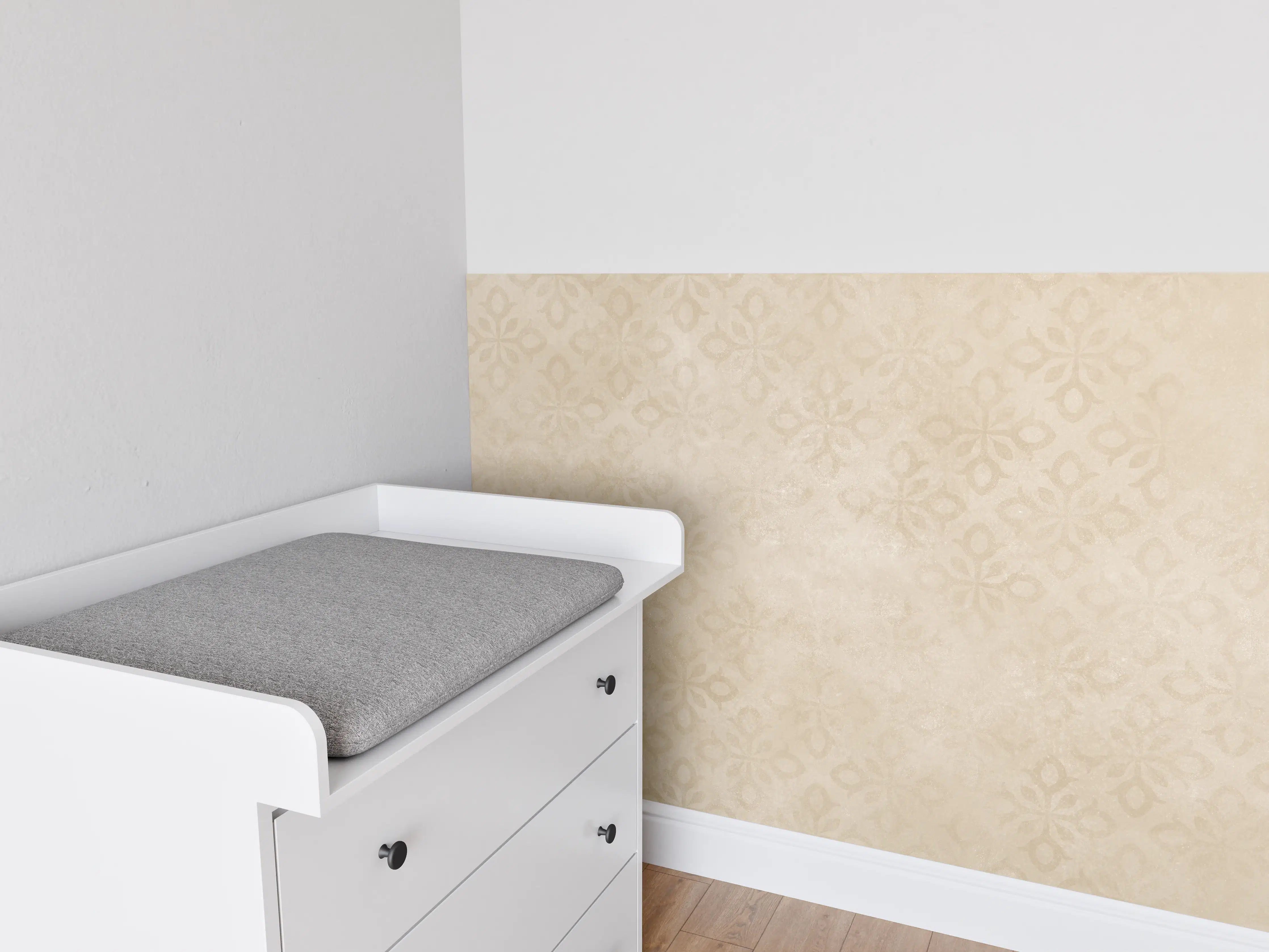 Babyzimmer Wandgestaltung - Feines Ornament Muster