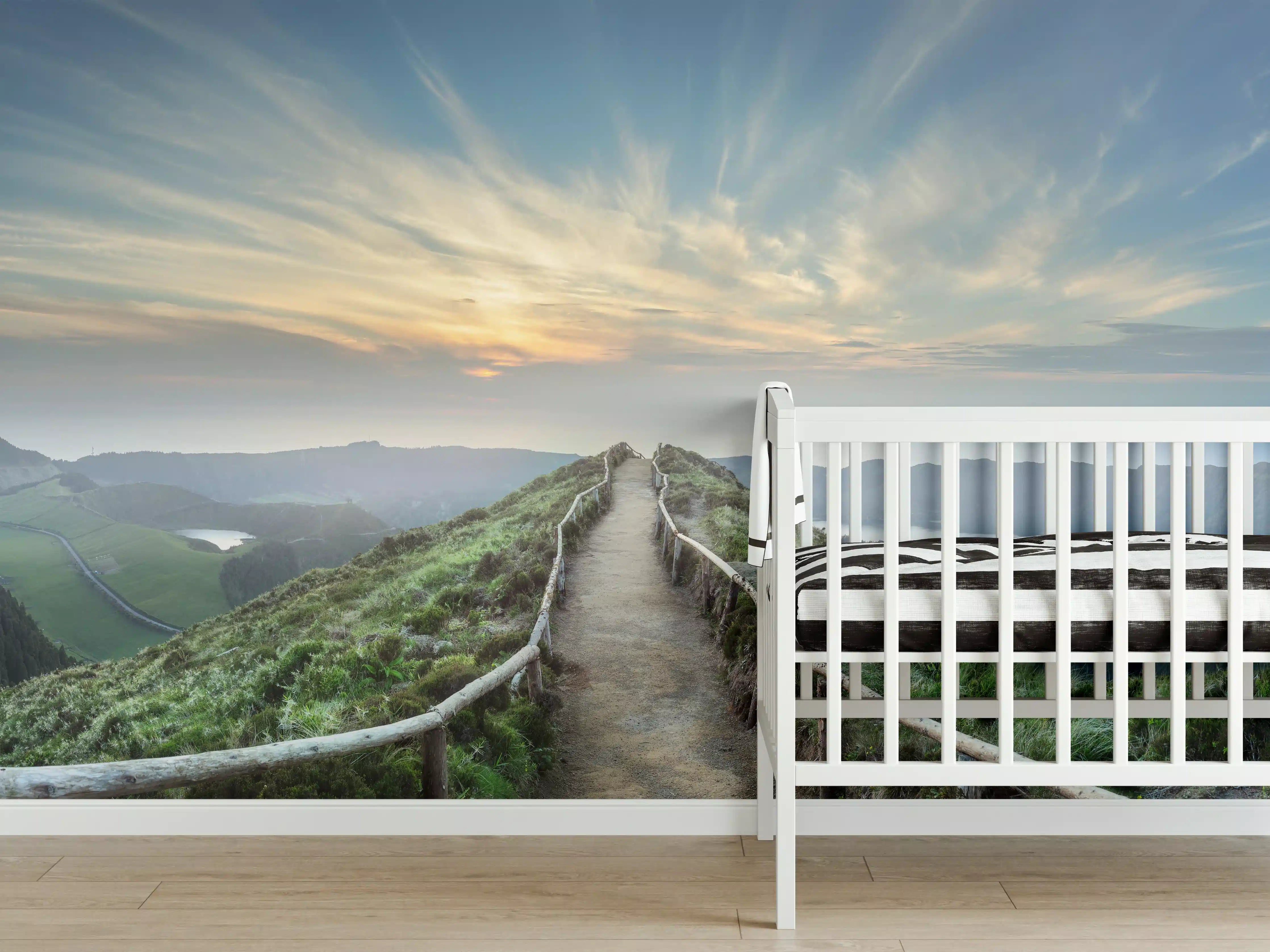 Babyzimmer Wandgestaltung - Fesselnde Berglandschaft - Ponta Delgada