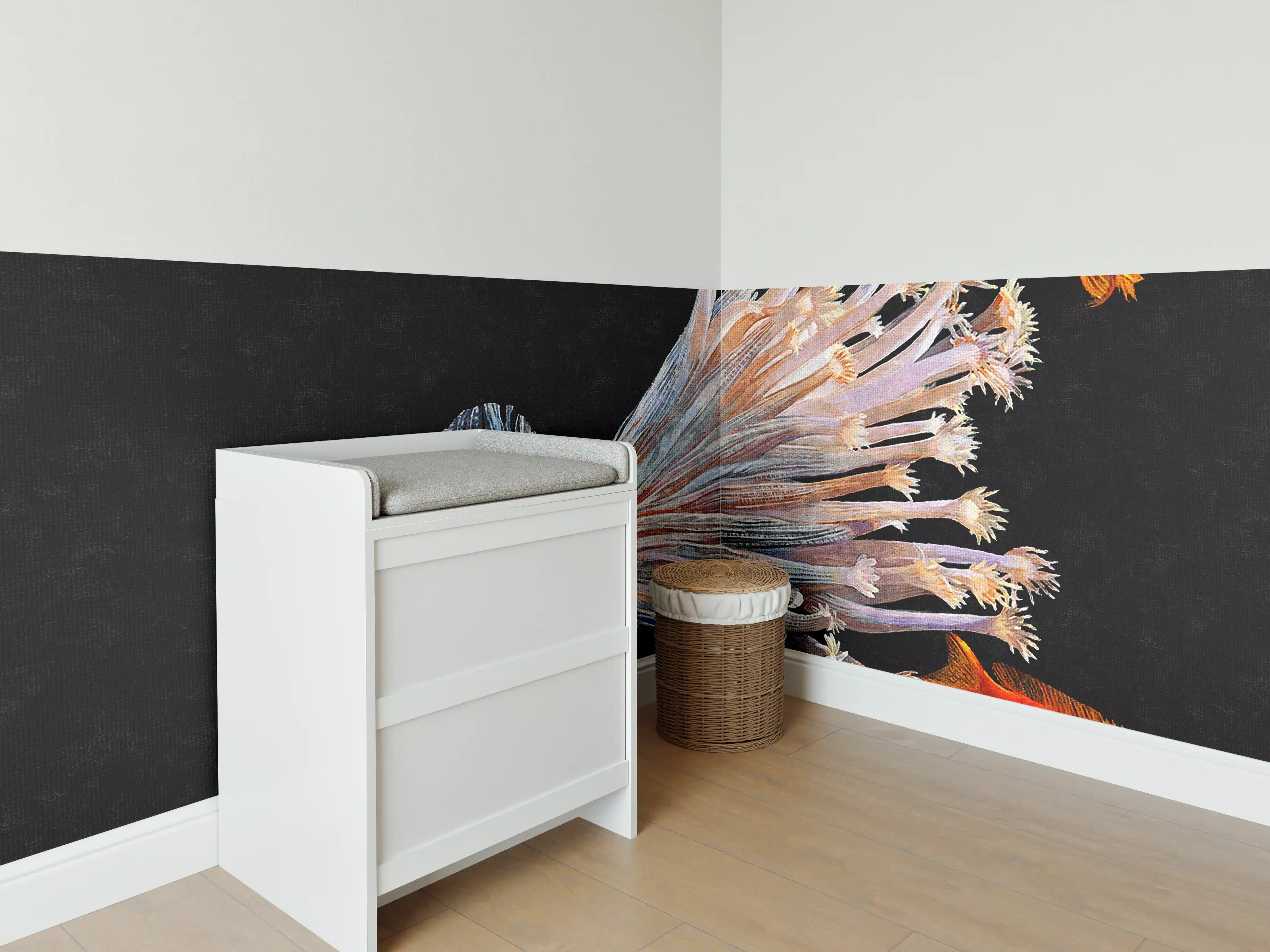Babyzimmer Wandgestaltung - Fisch verschmolzen mit Korallen