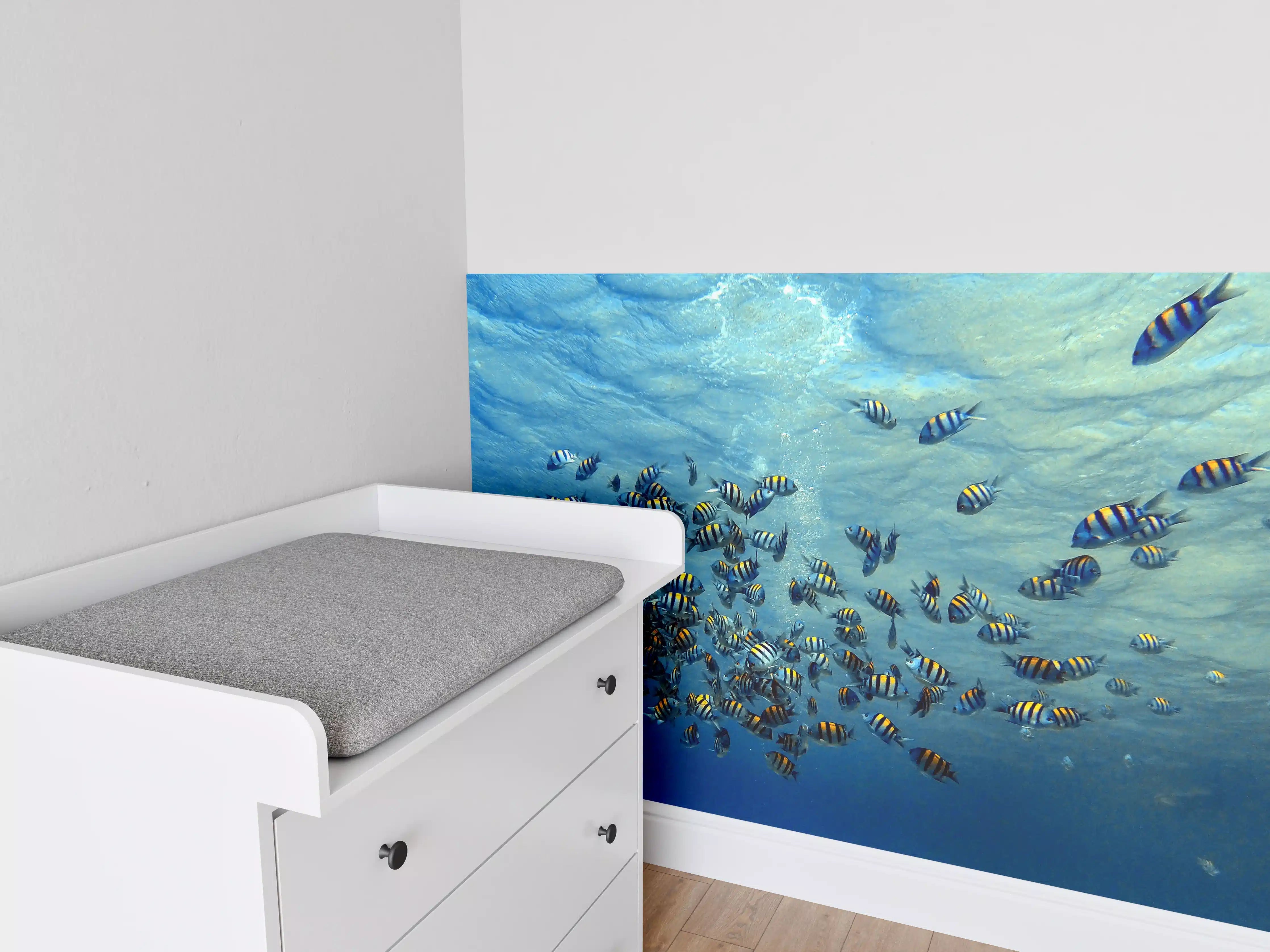 Babyzimmer Wandgestaltung - Fische im klarem Meer