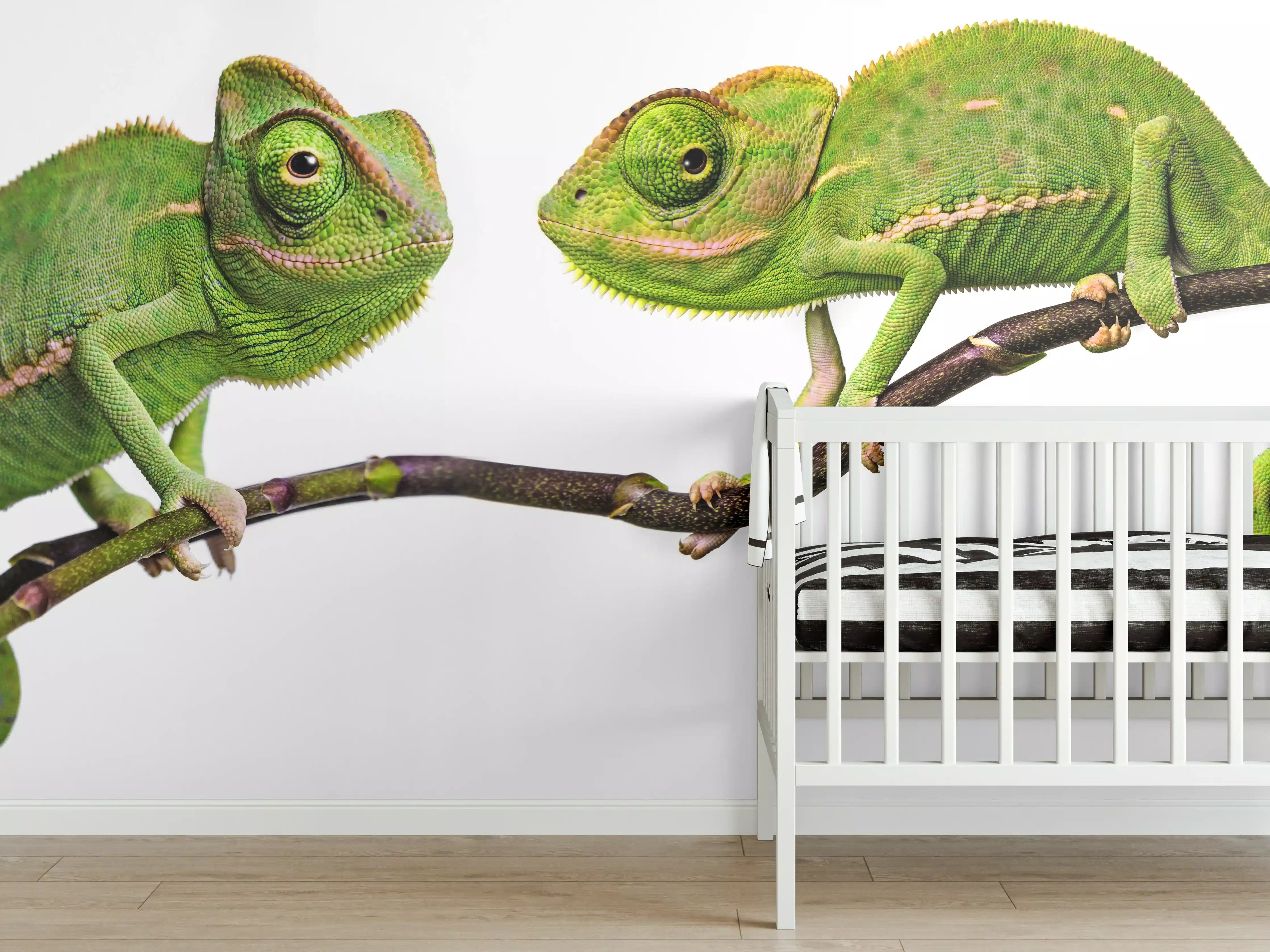Babyzimmer Wandgestaltung - Fröhliche Chamäleons