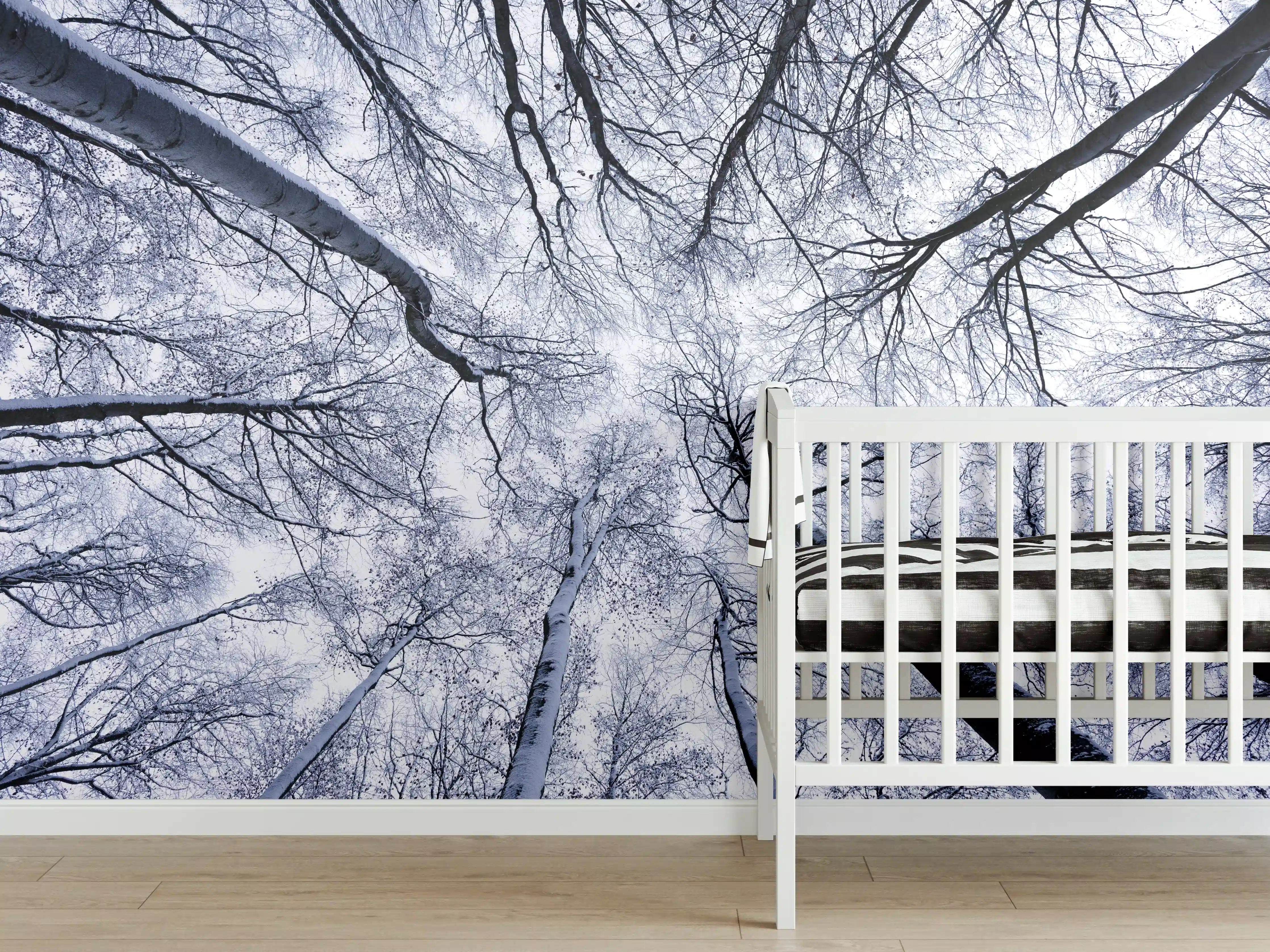 Babyzimmer Wandgestaltung - Frostiger Wald