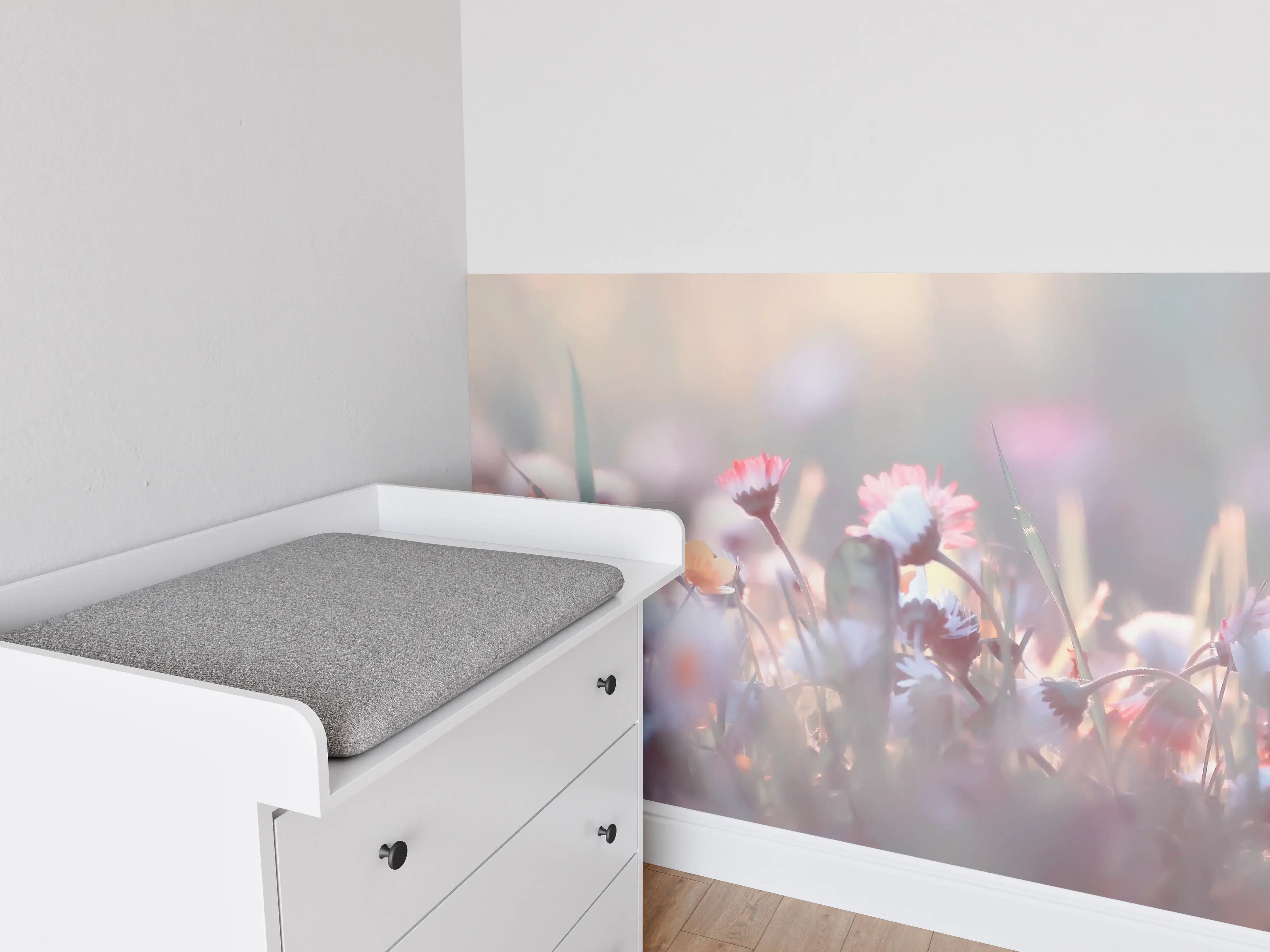 Babyzimmer Wandgestaltung - Gänseblümchen in der Natur