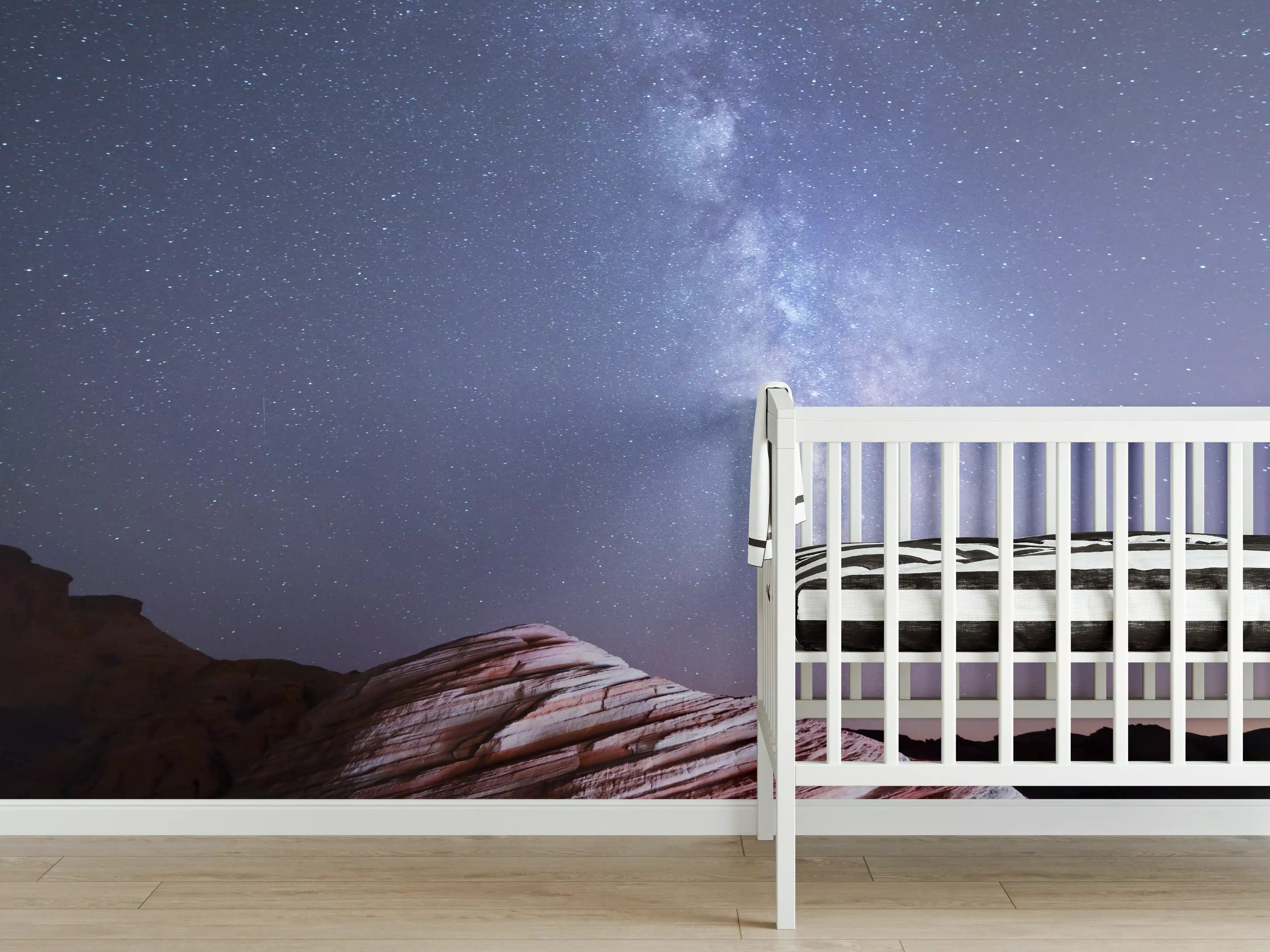 Babyzimmer Wandgestaltung - Galaktische Wüstennacht