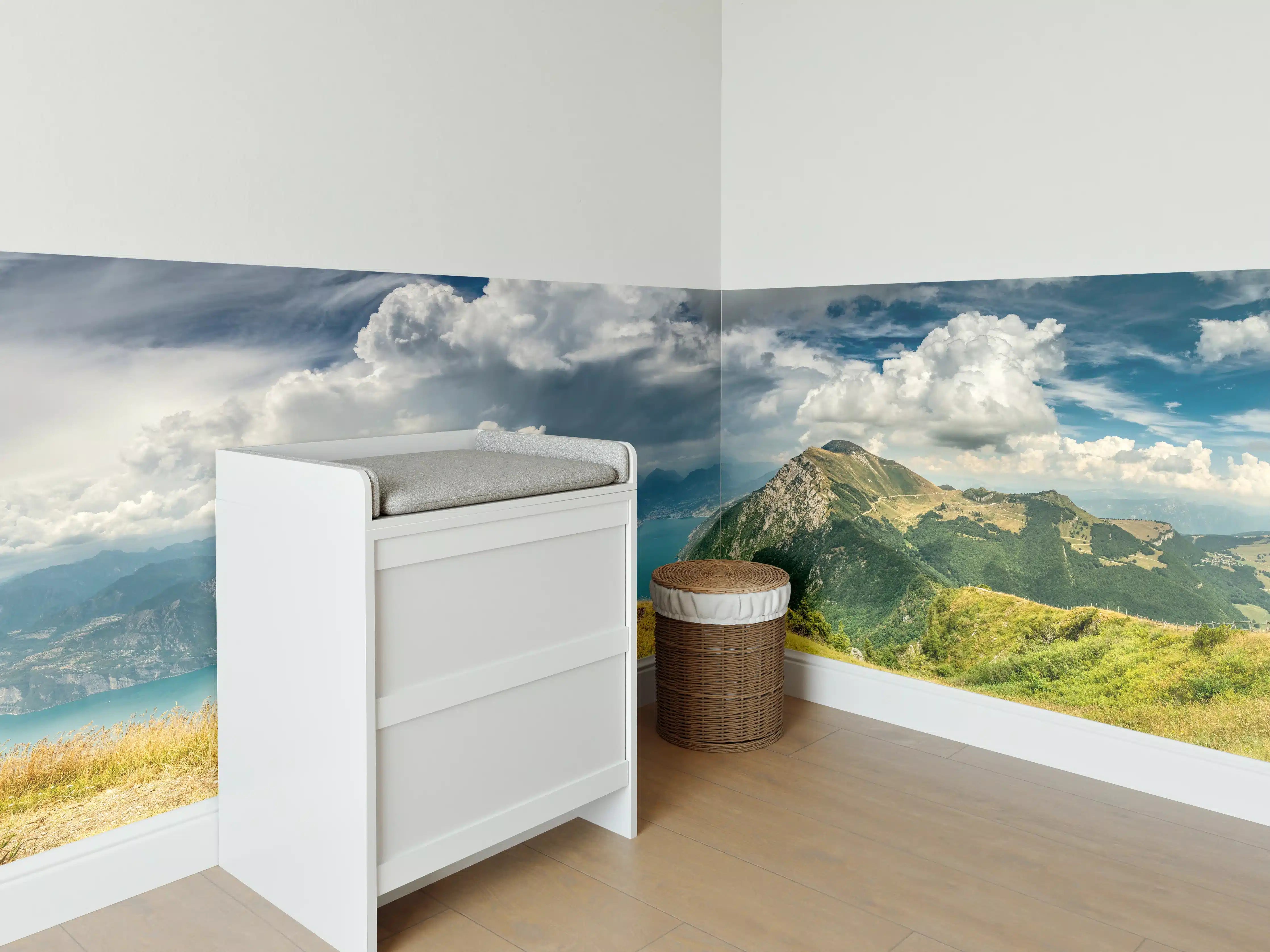 Babyzimmer Wandgestaltung - Gardasee – Harmonie in Blau-Grün