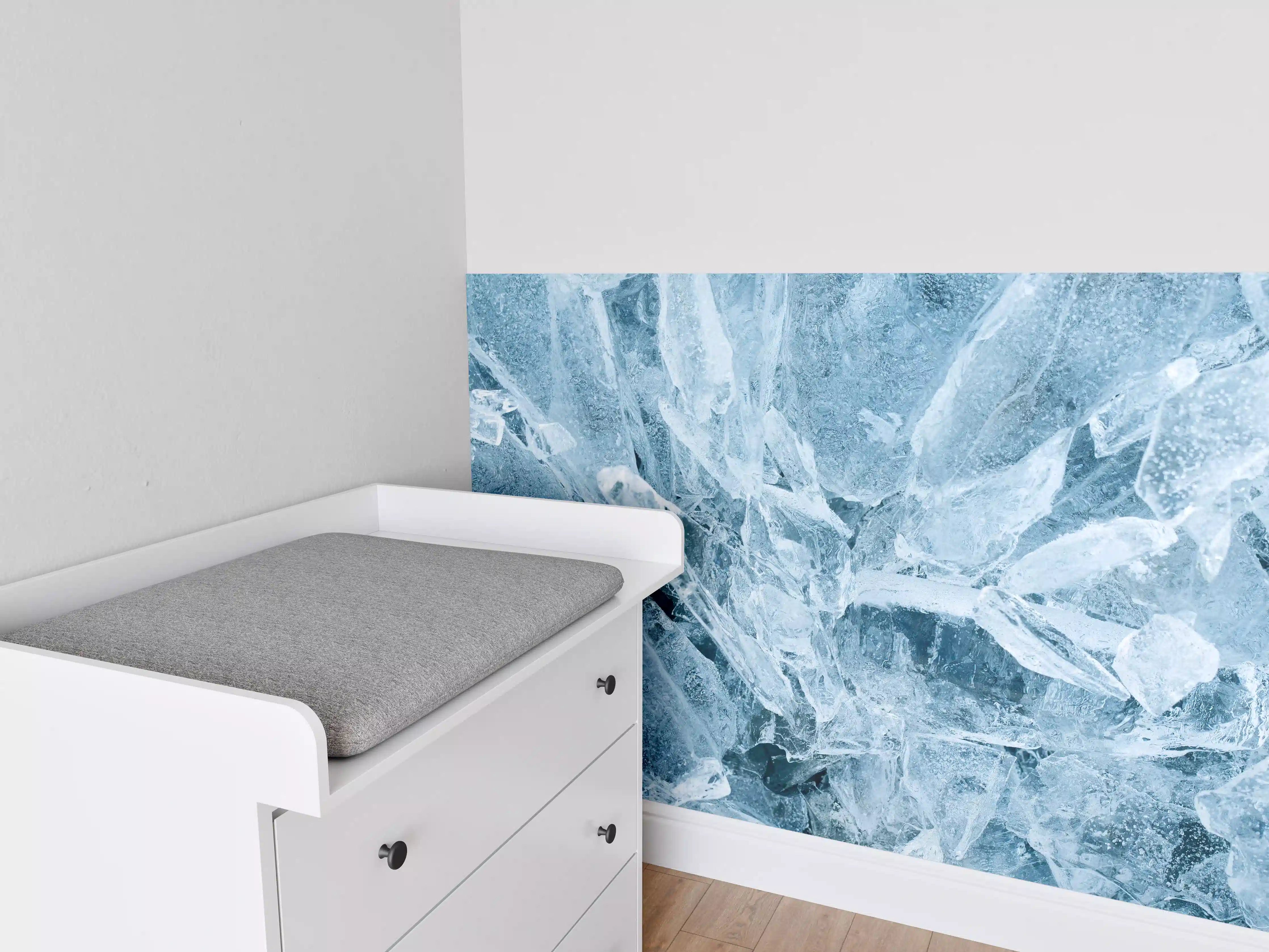 Babyzimmer Wandgestaltung - Gebrochenes Eis Textur