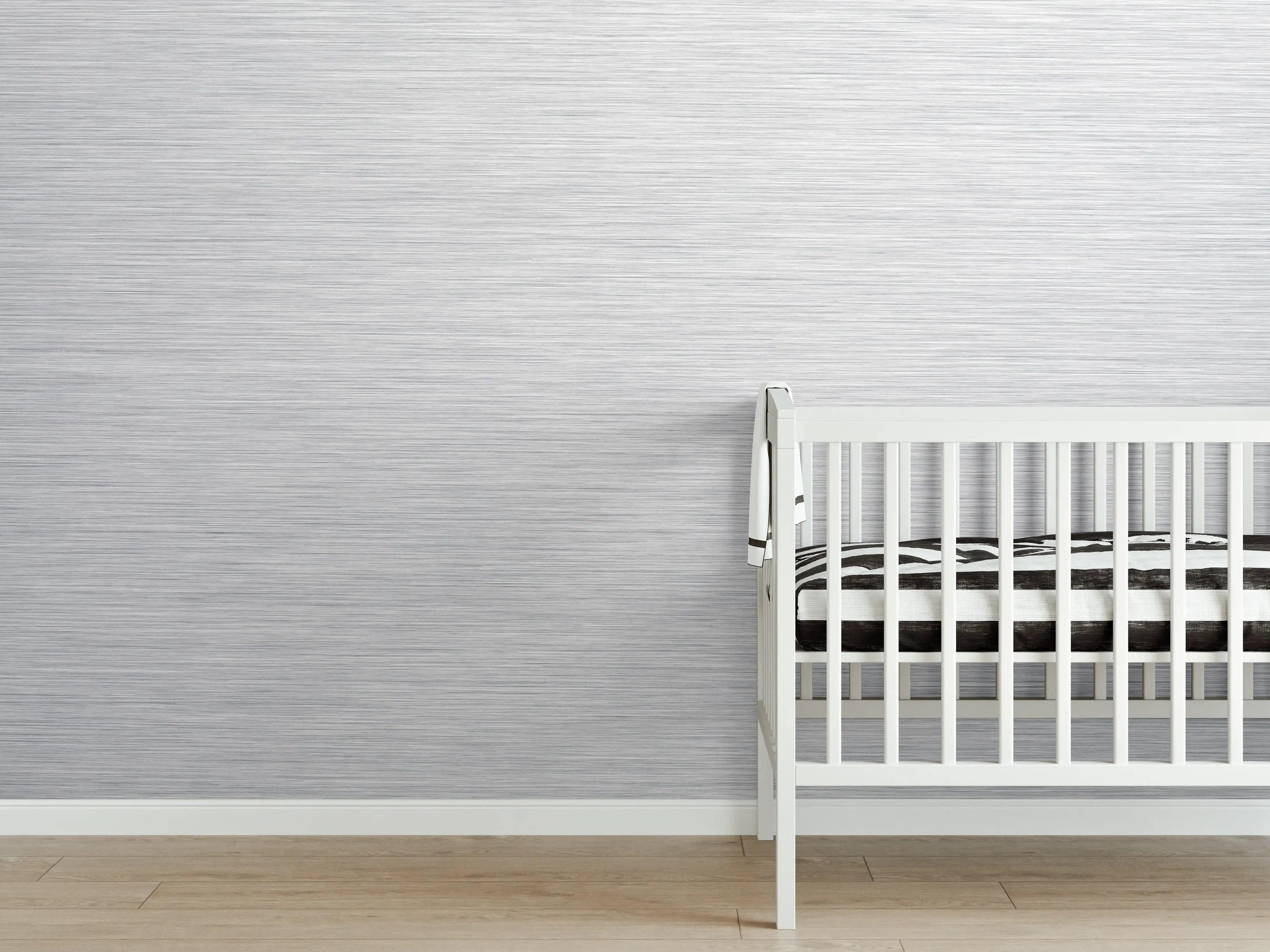 Babyzimmer Wandgestaltung - Gebürstete Aluminium Textur