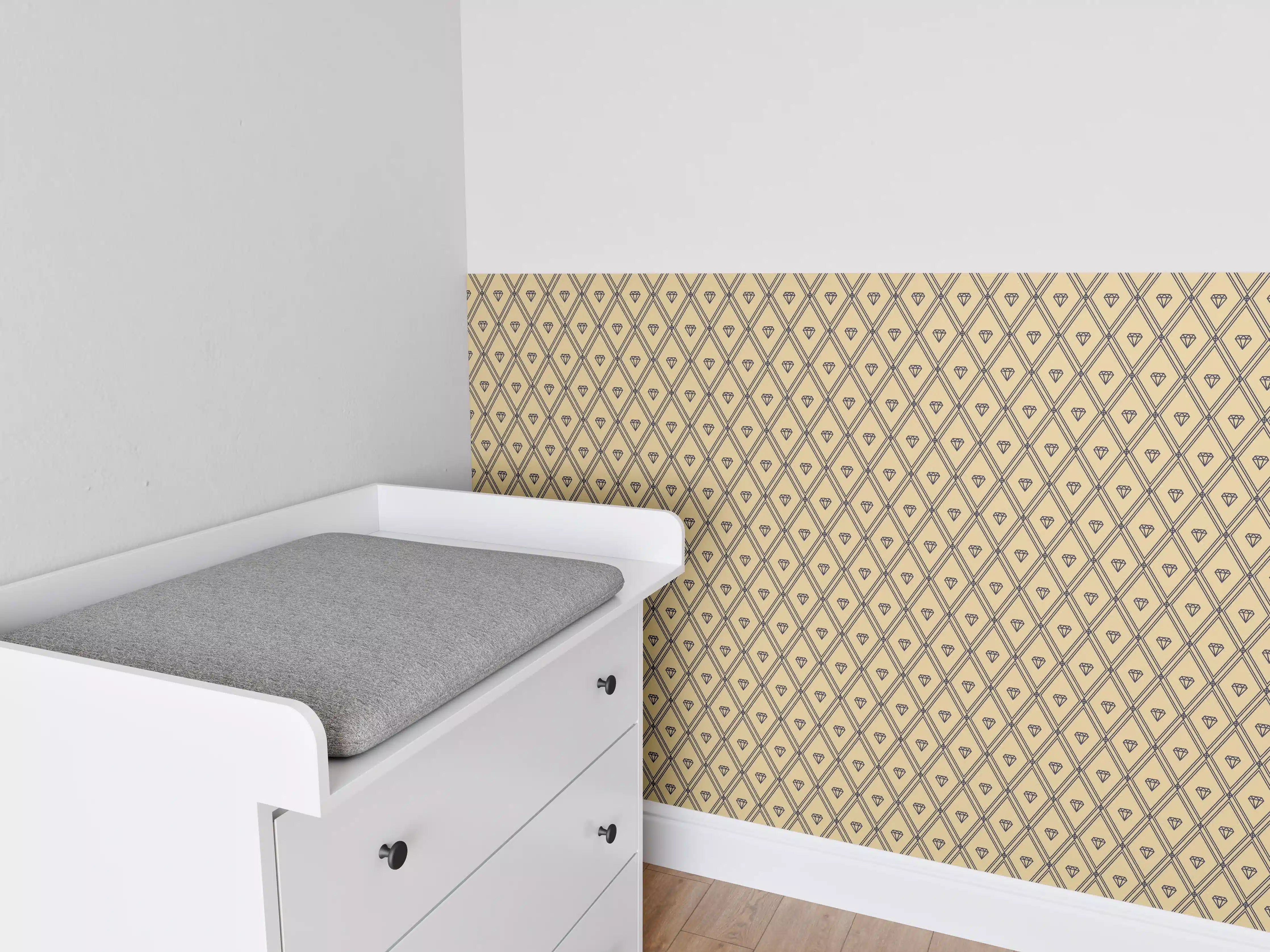 Babyzimmer Wandgestaltung - Geometrisch-Beiges Muster Design