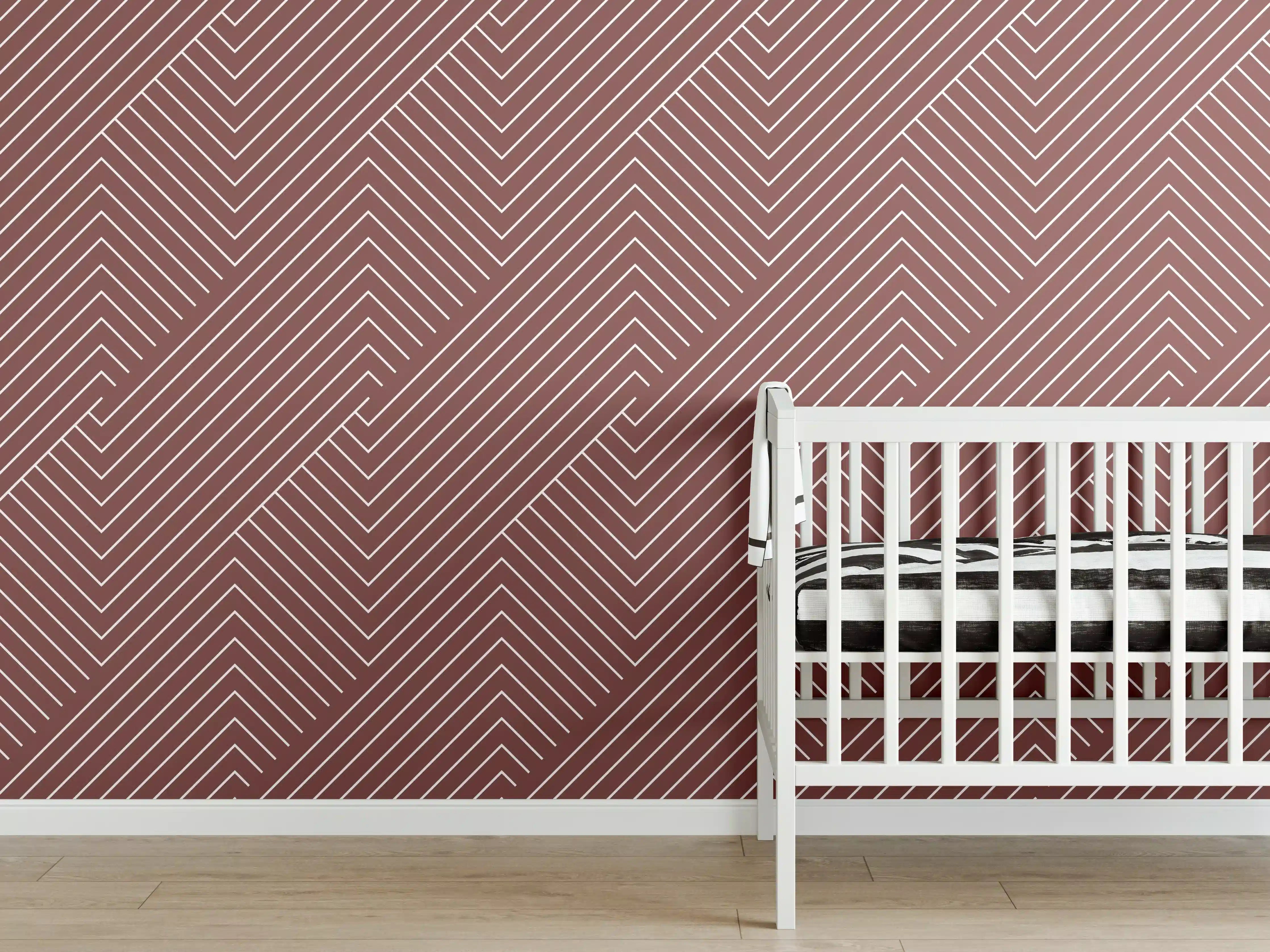 Babyzimmer Wandgestaltung - Geometrische Farbgestaltung