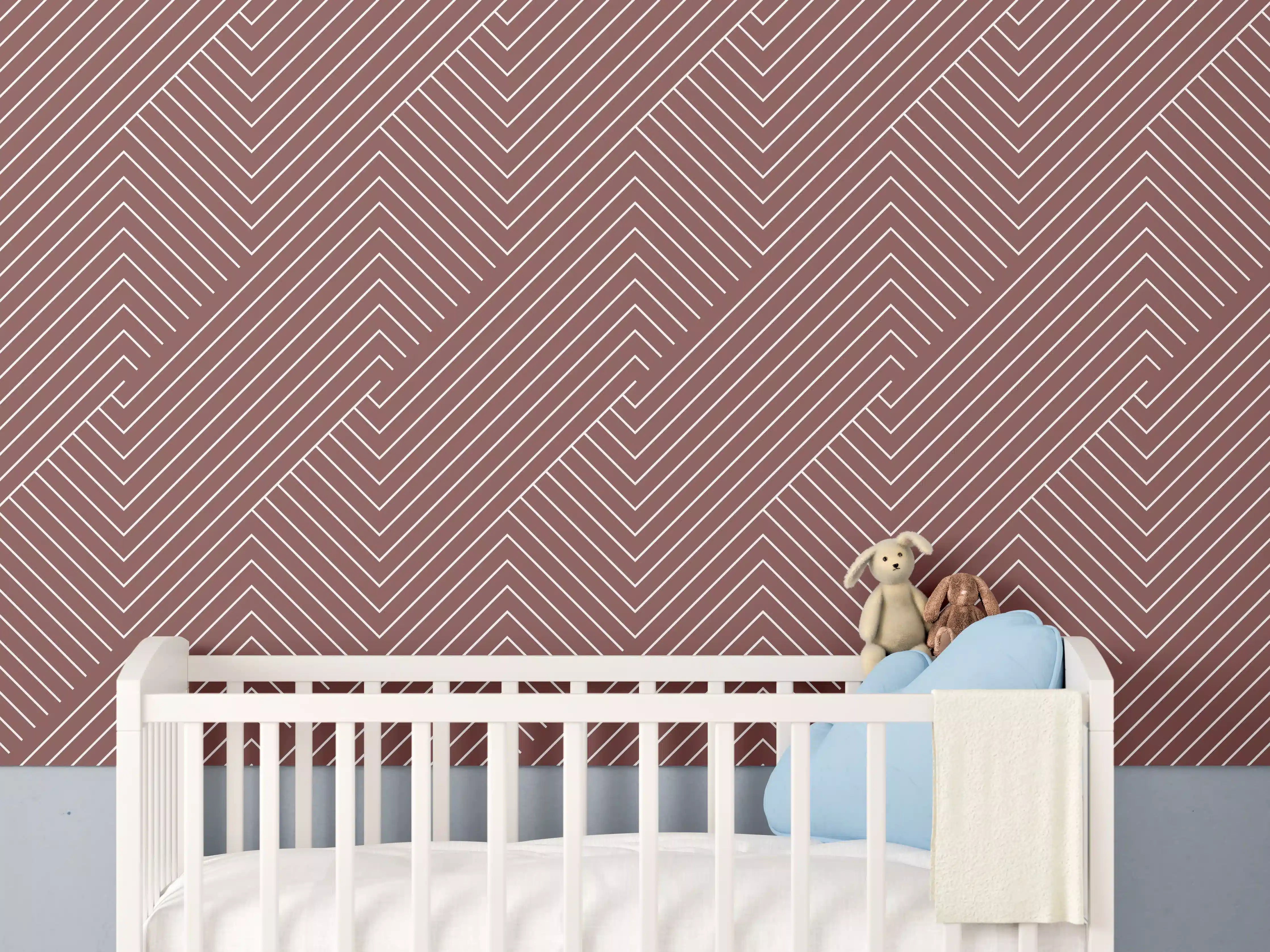 Babyzimmer Wandgestaltung - Geometrische Farbgestaltung