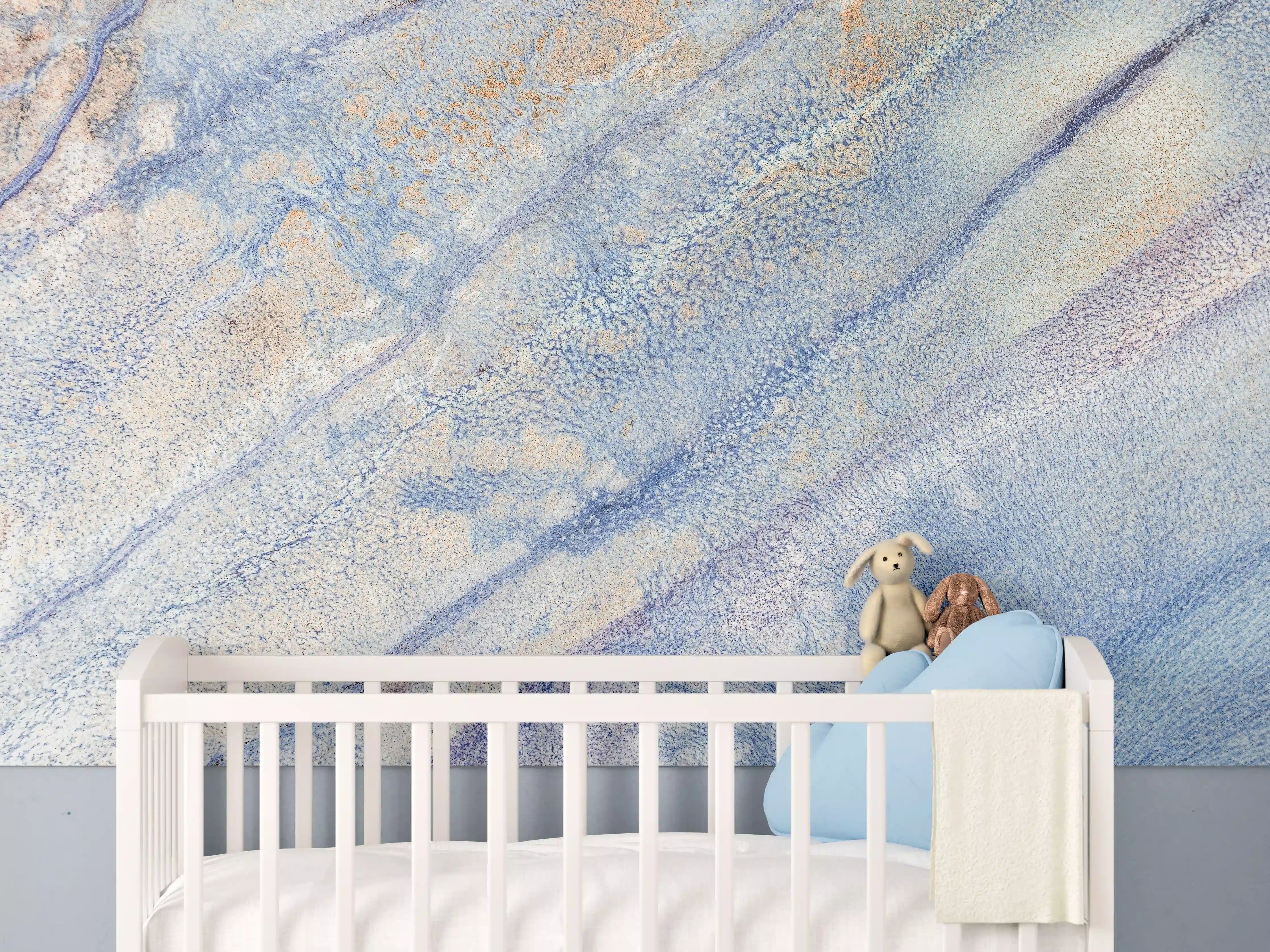Babyzimmer Wandgestaltung - Geometrische Mars Architektur
