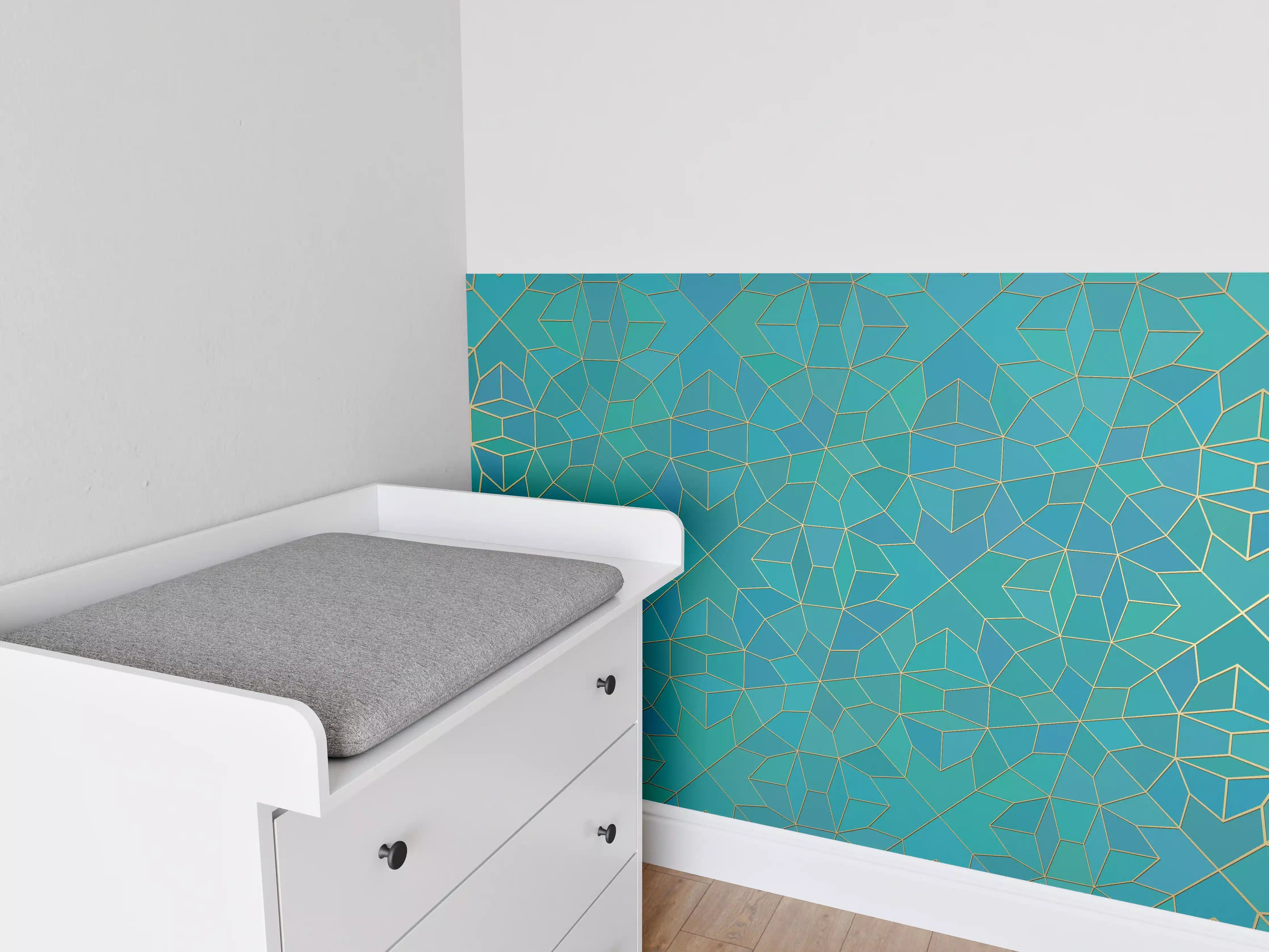 Babyzimmer Wandgestaltung - Geometrische Muster