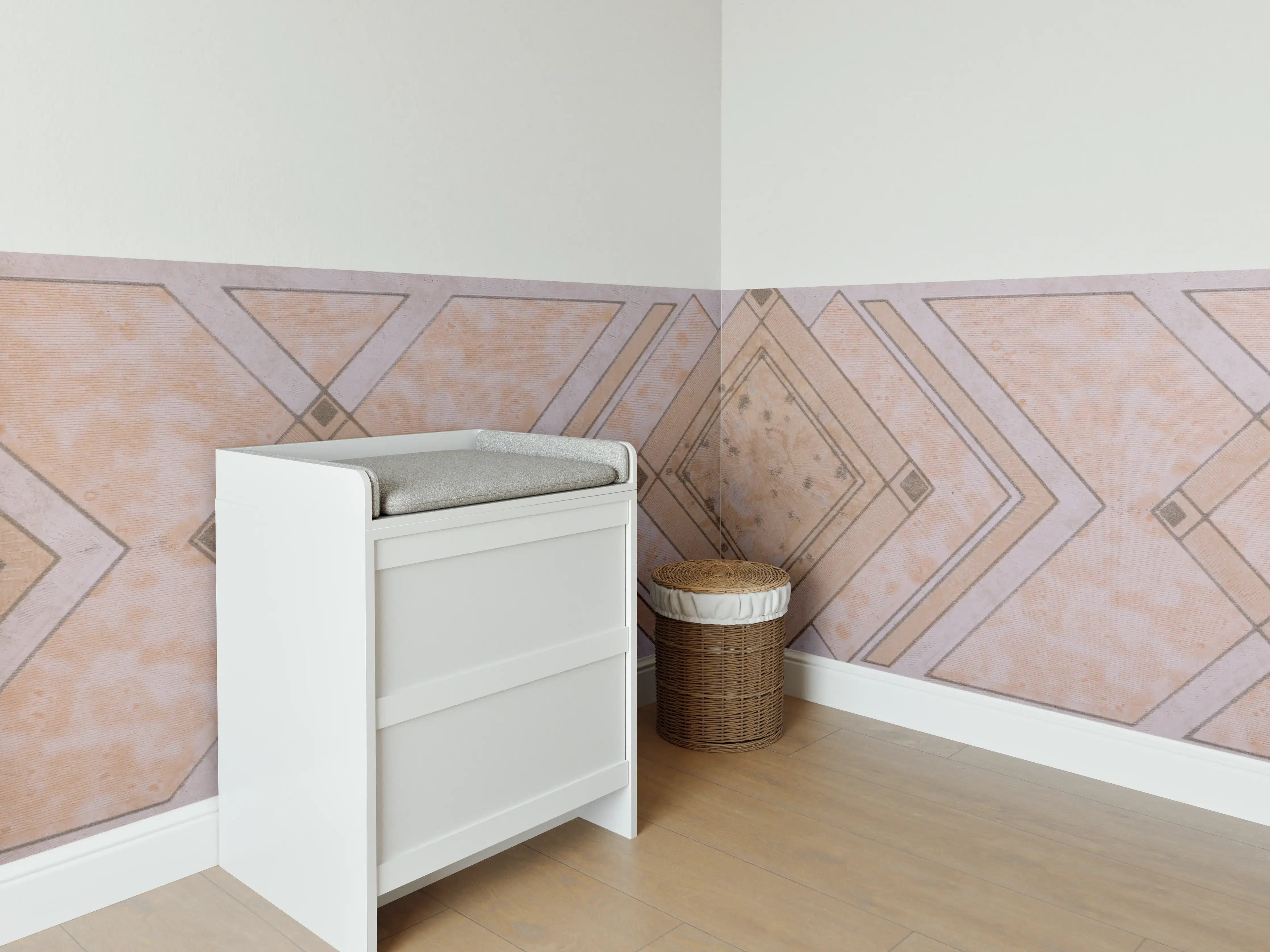 Babyzimmer Wandgestaltung - Geometrisches Kunstmuster - Modern