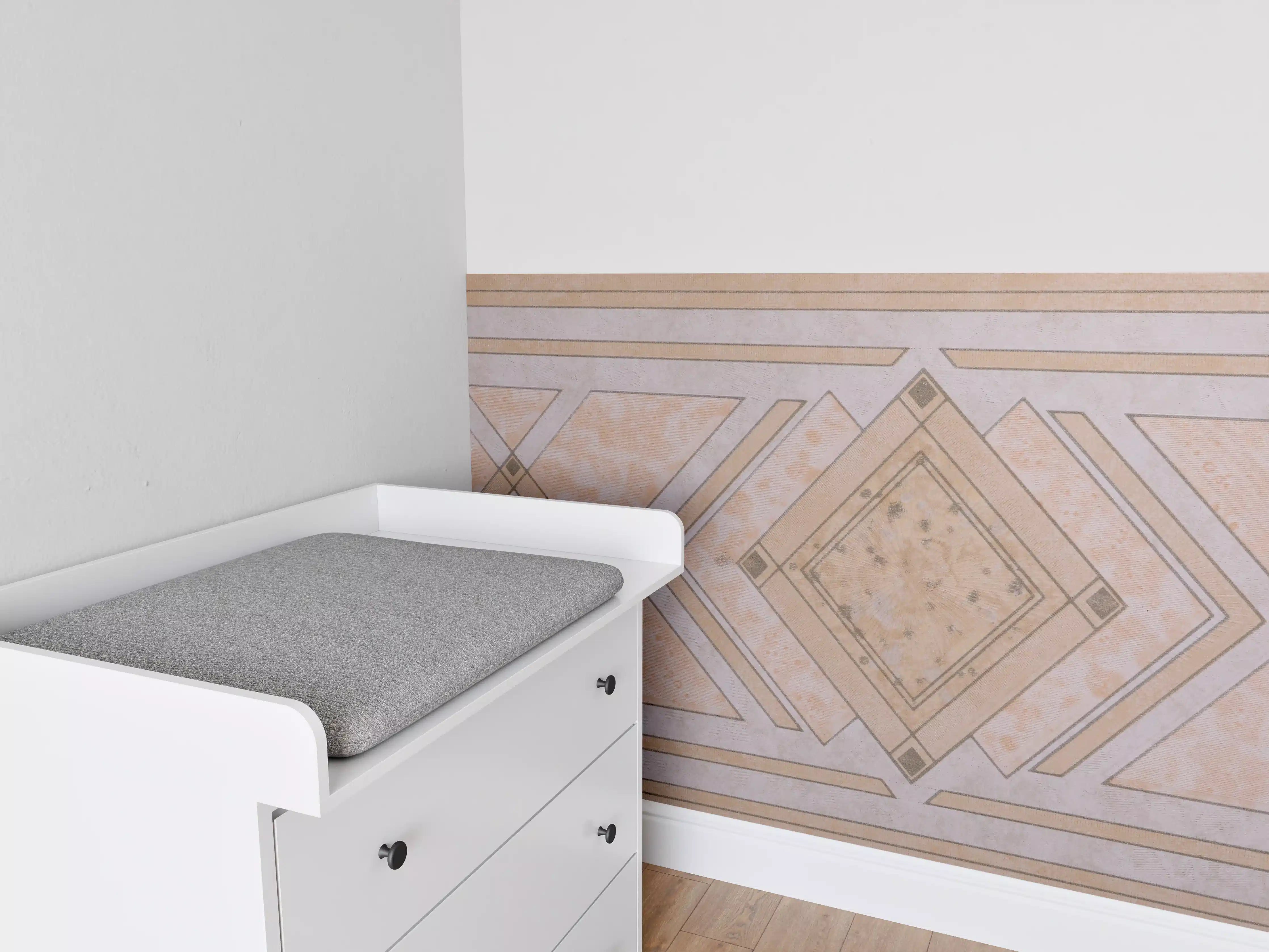 Babyzimmer Wandgestaltung - Geometrisches Kunstmuster - Modern