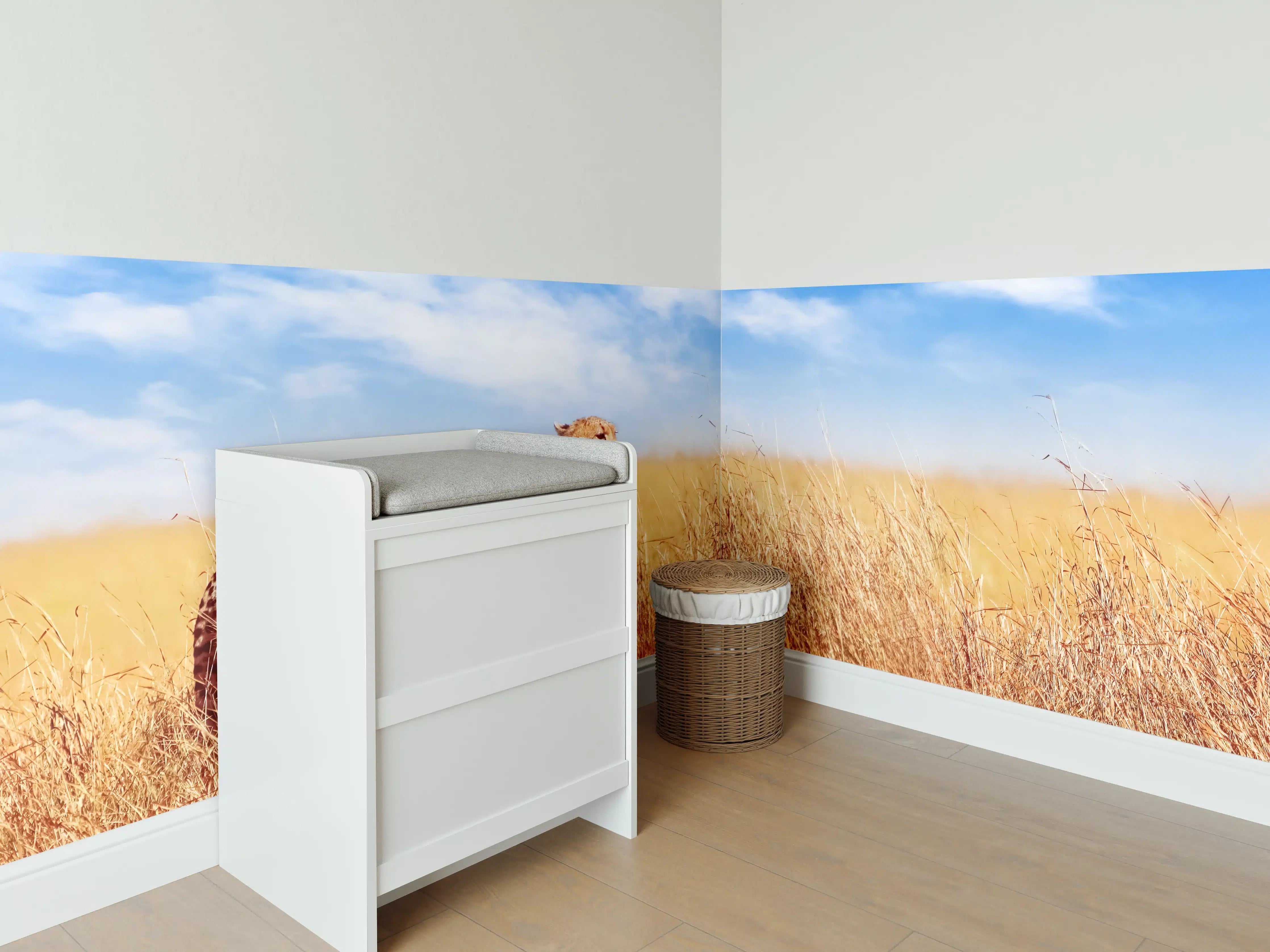 Babyzimmer Wandgestaltung - Gepard in der afrikanischen Savanne
