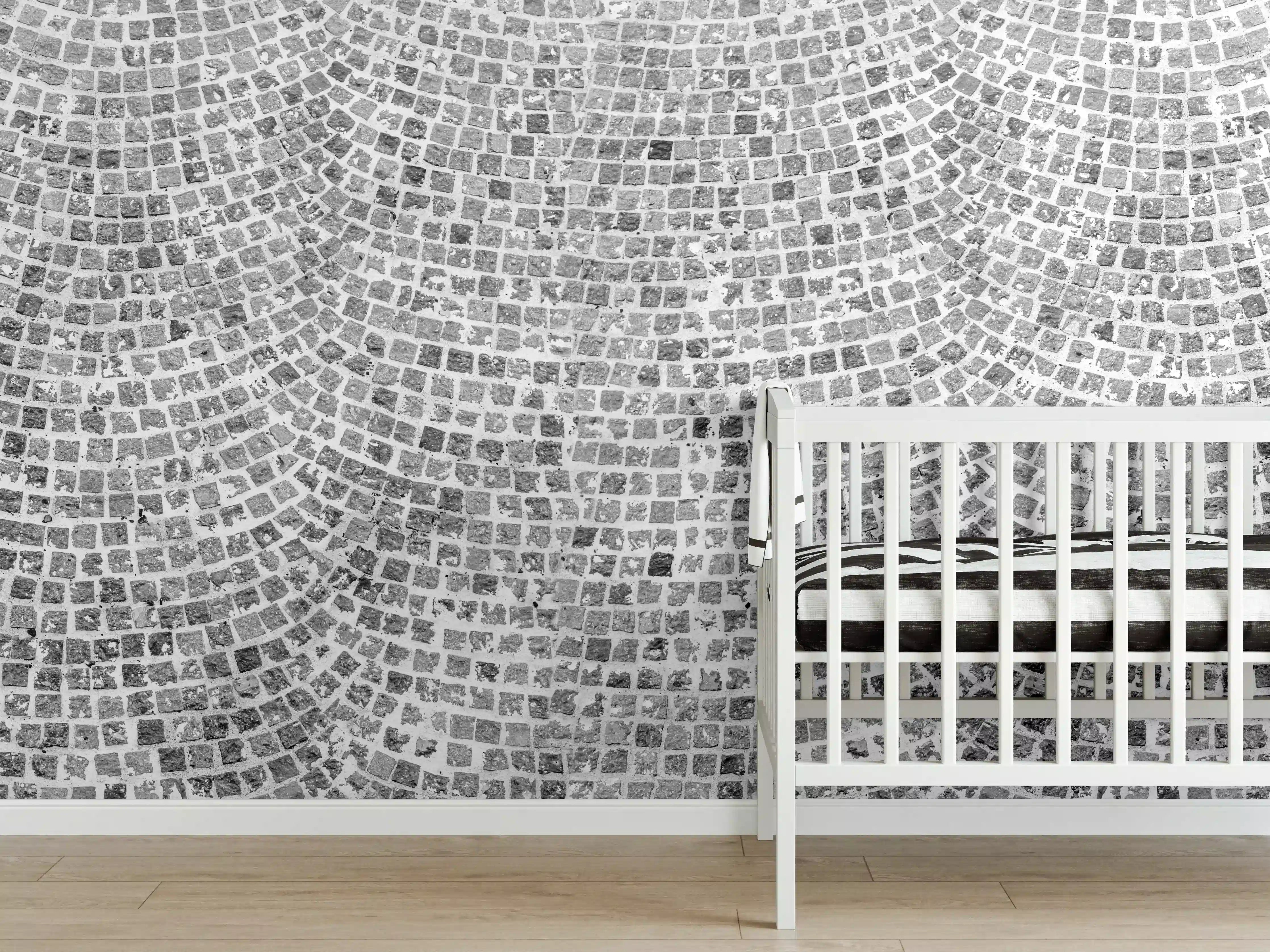Babyzimmer Wandgestaltung - Gepflasterte Straßenoberfläche