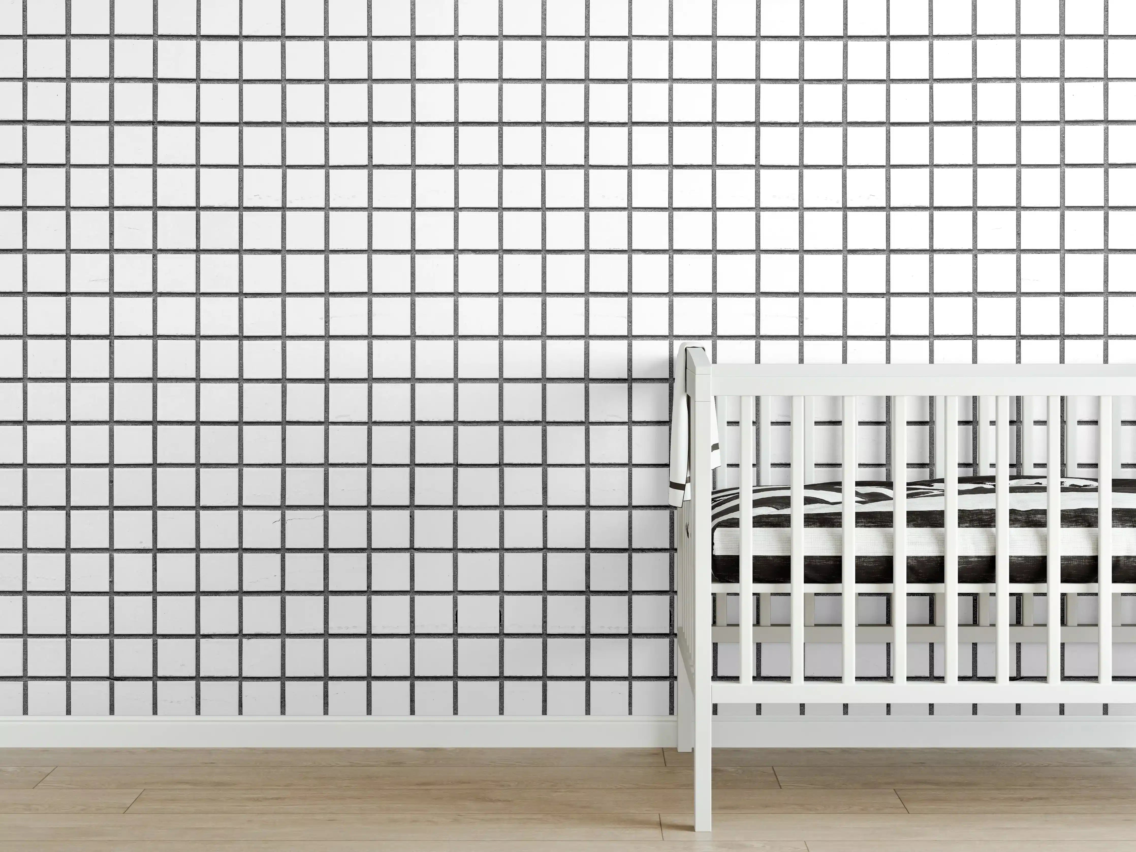 Babyzimmer Wandgestaltung - Gittermuster