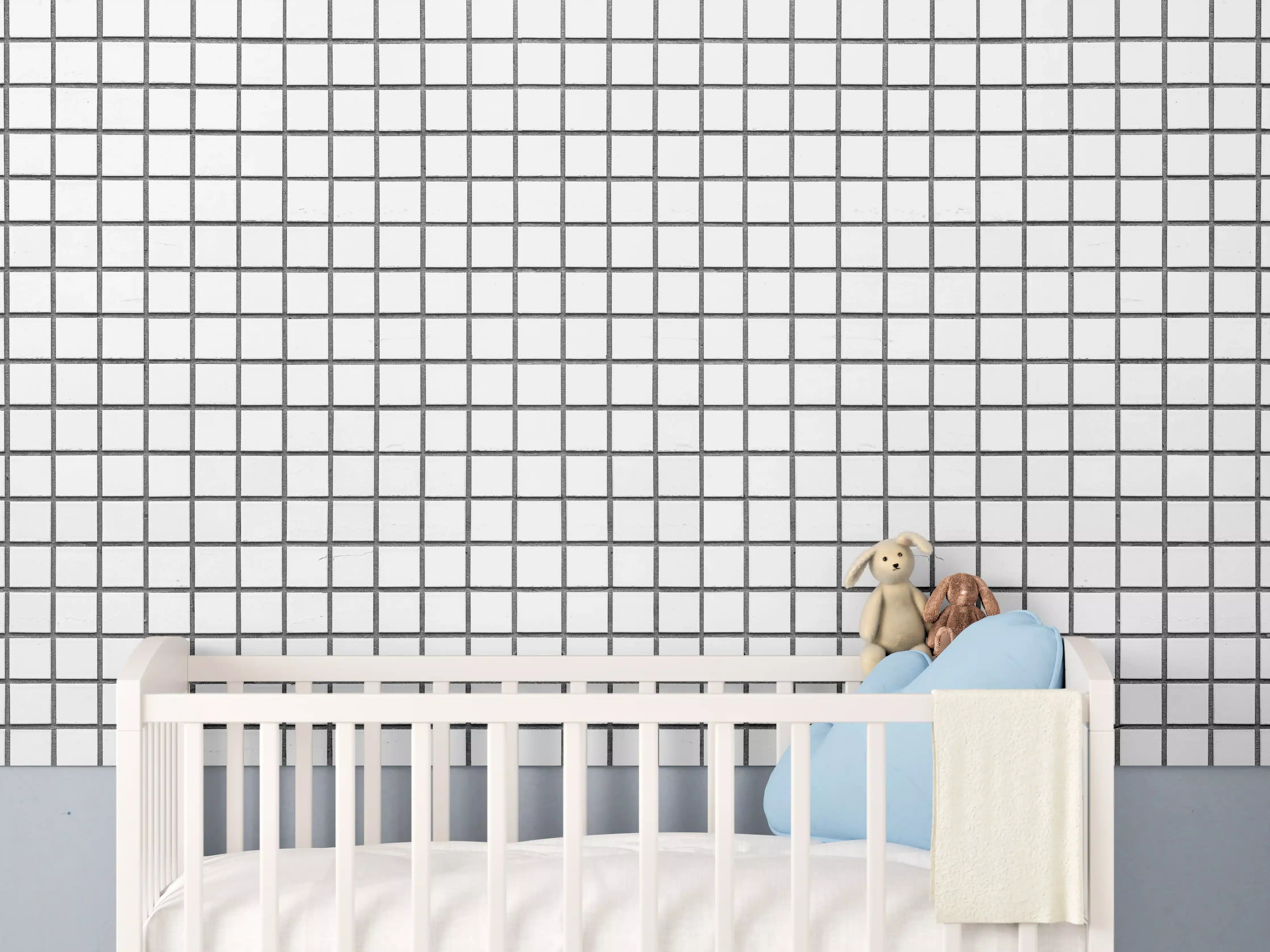 Babyzimmer Wandgestaltung - Gittermuster