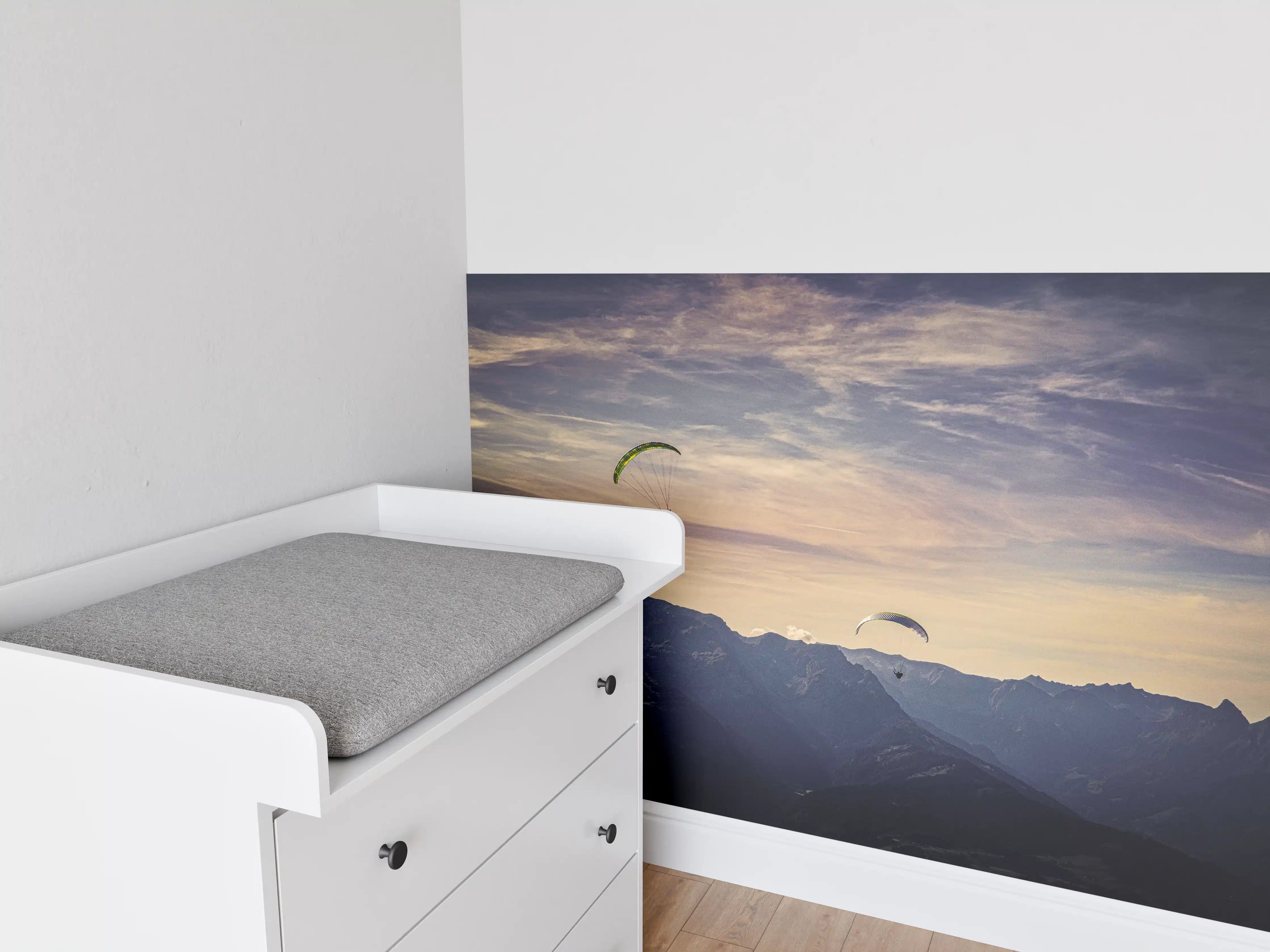 Babyzimmer Wandgestaltung - Gleitschirmfliegen in Österreich