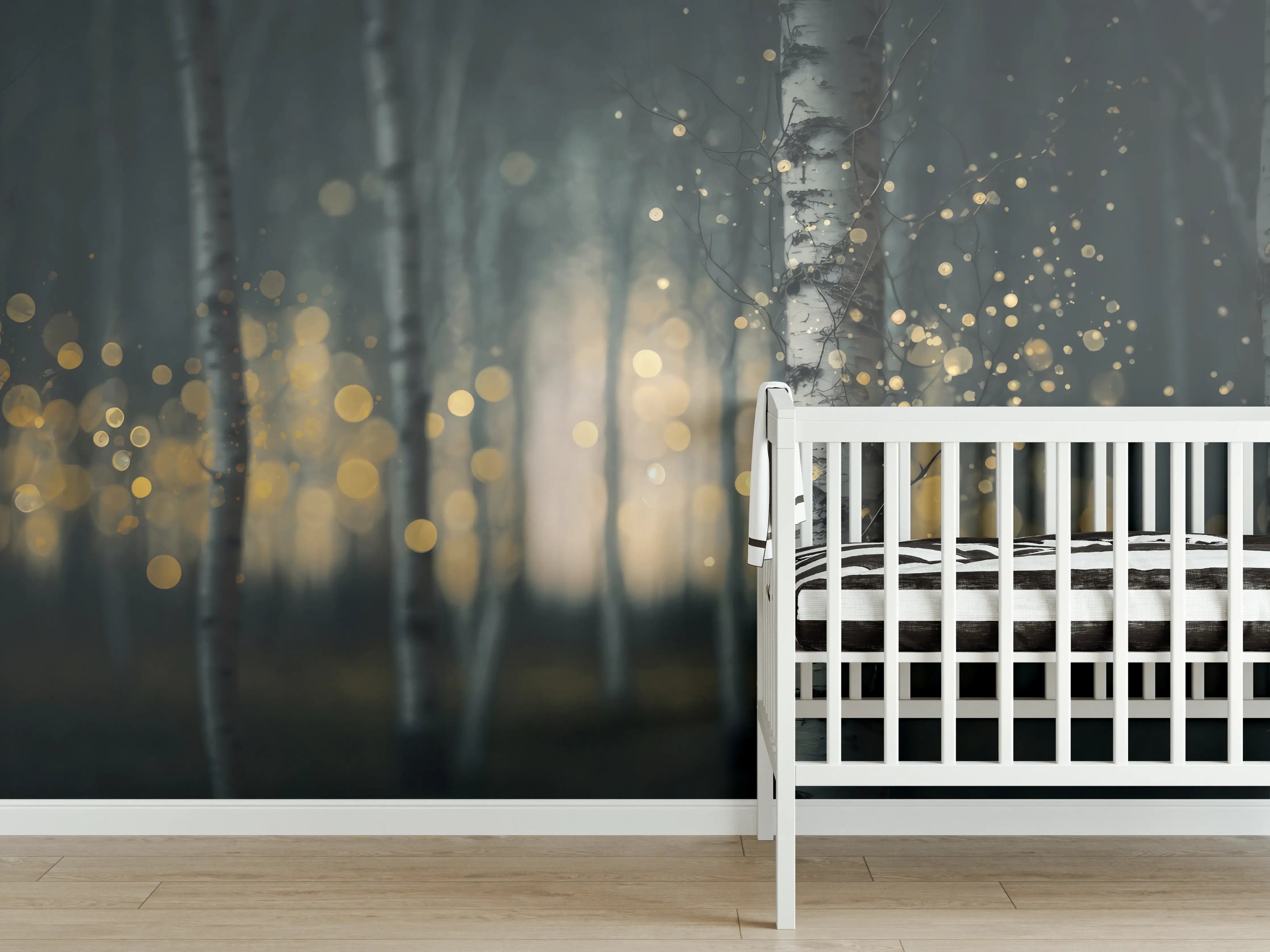 Babyzimmer Wandgestaltung - Glühender Magischer Wald