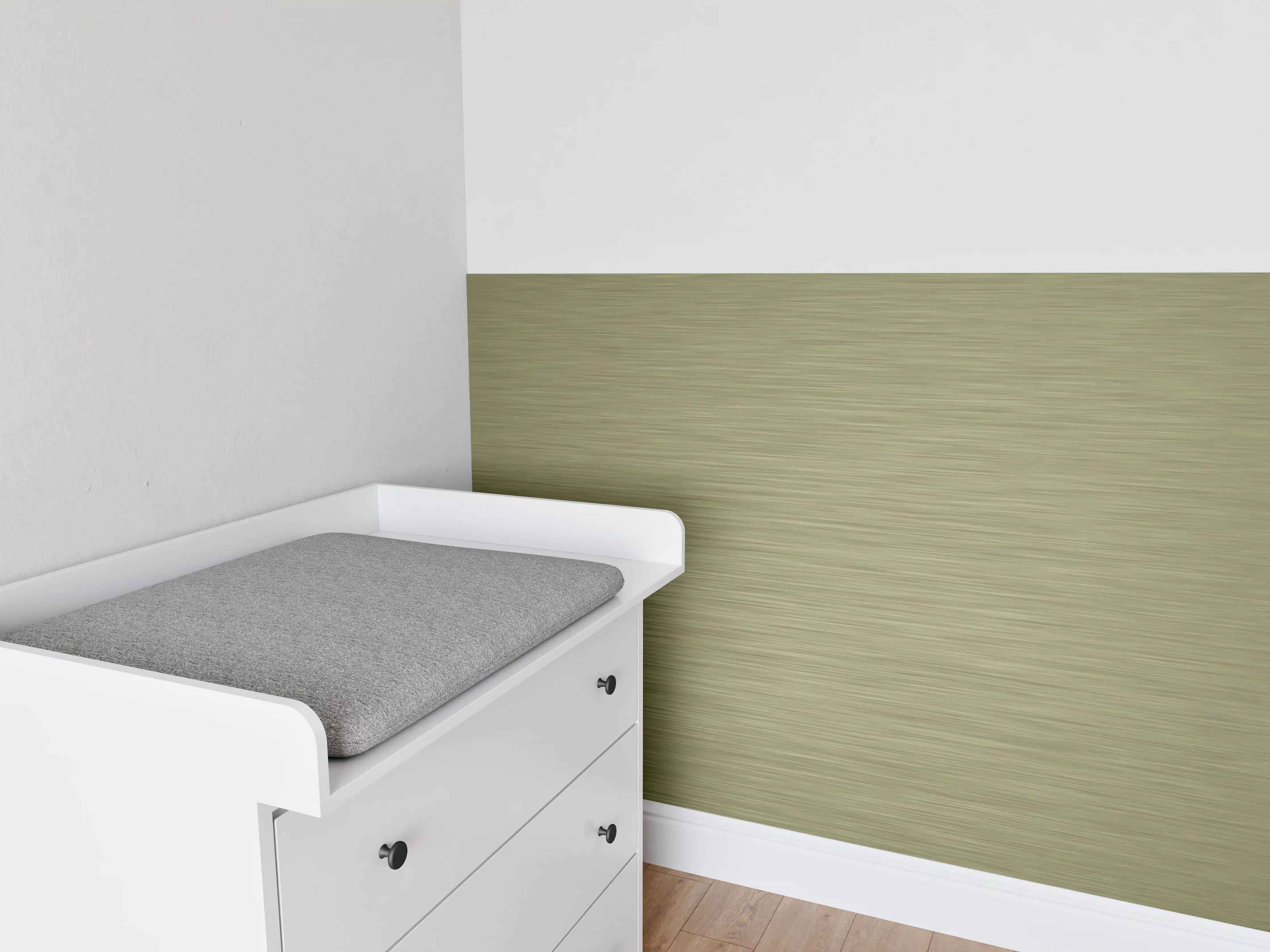 Babyzimmer Wandgestaltung - Gold - ALU Prime - Metall Gebürstet