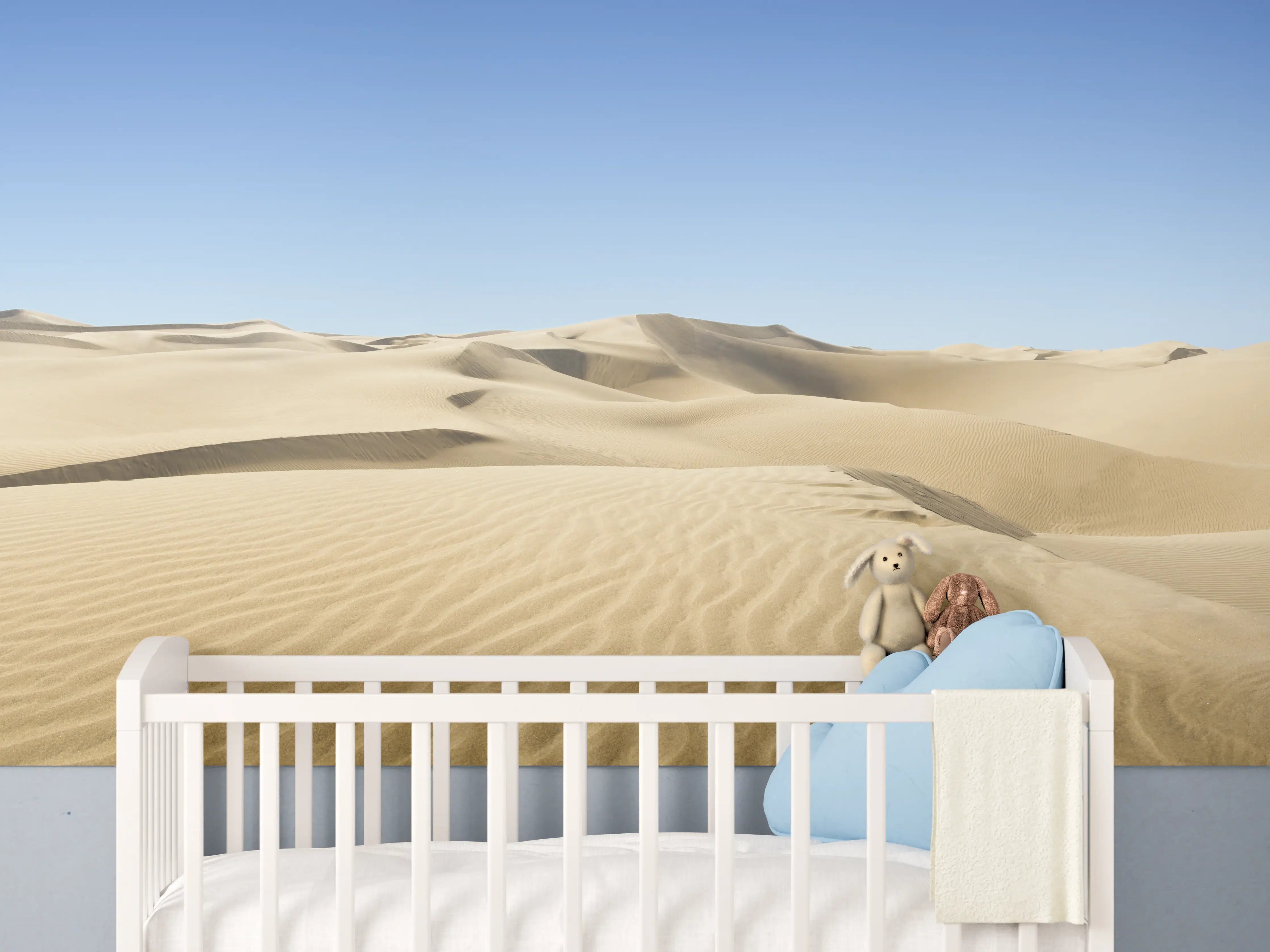 Babyzimmer Wandgestaltung - Gold desert