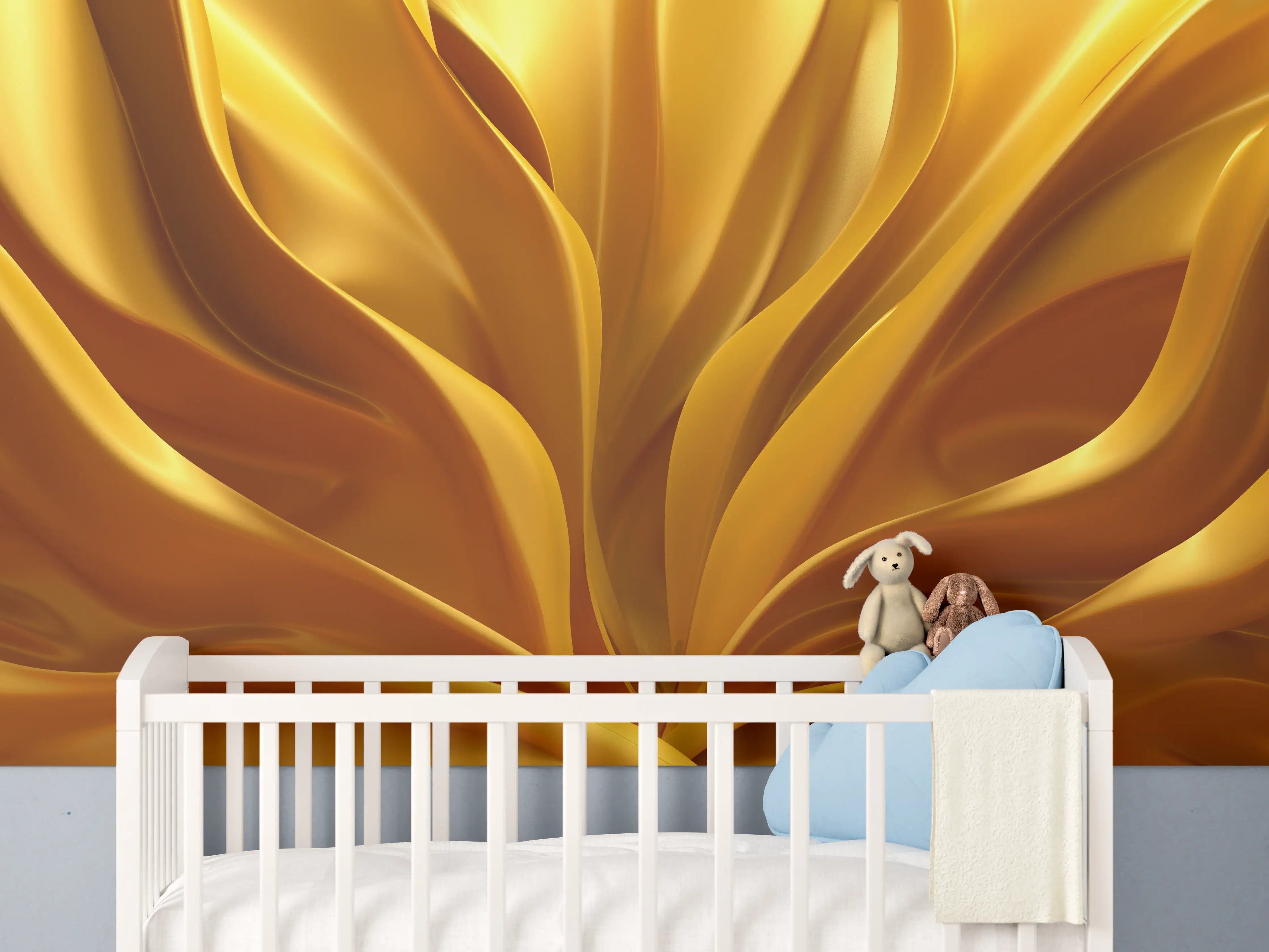 Babyzimmer Wandgestaltung - Goldene Luxus-Textur