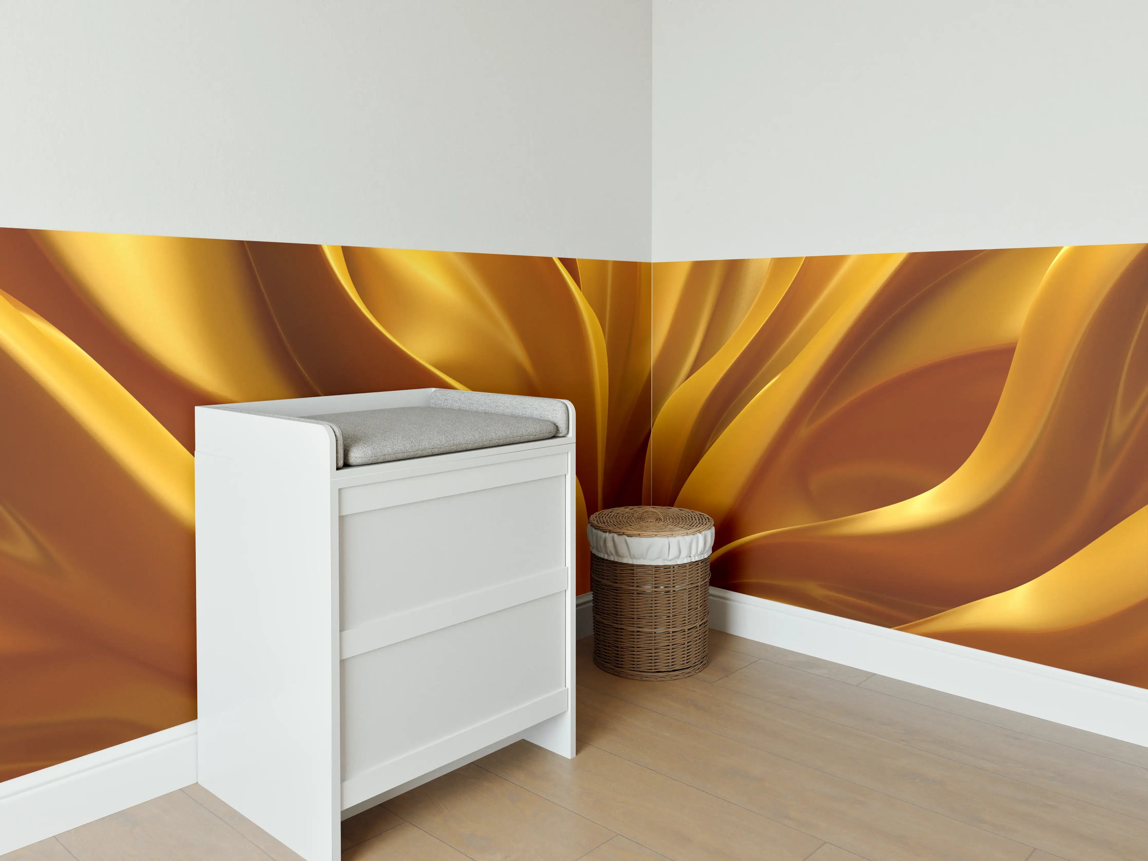 Babyzimmer Wandgestaltung - Goldene Luxus-Textur