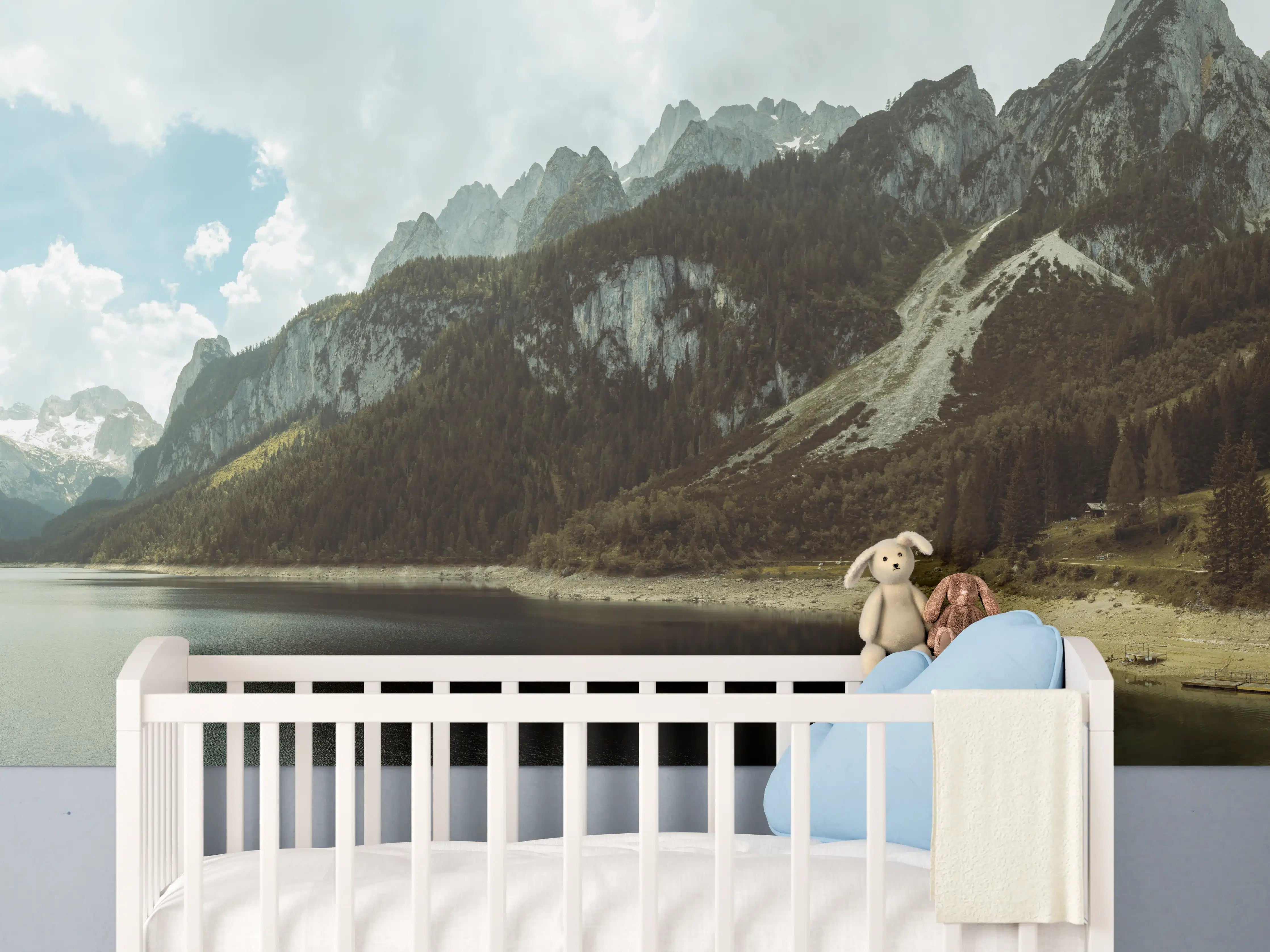 Babyzimmer Wandgestaltung - Gosausee Panorama