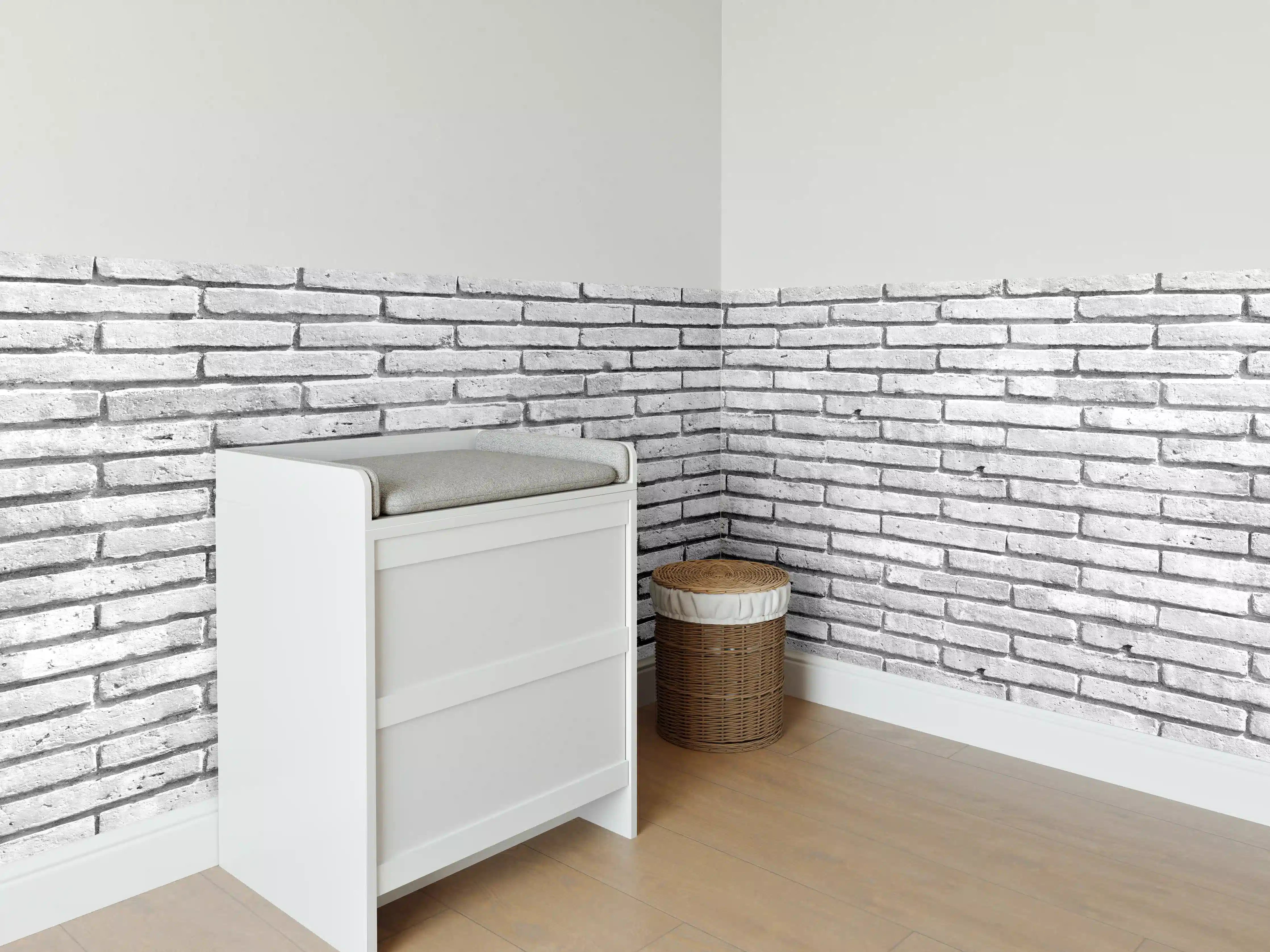 Babyzimmer Wandgestaltung - Gräuliche Grunge Steinmauer