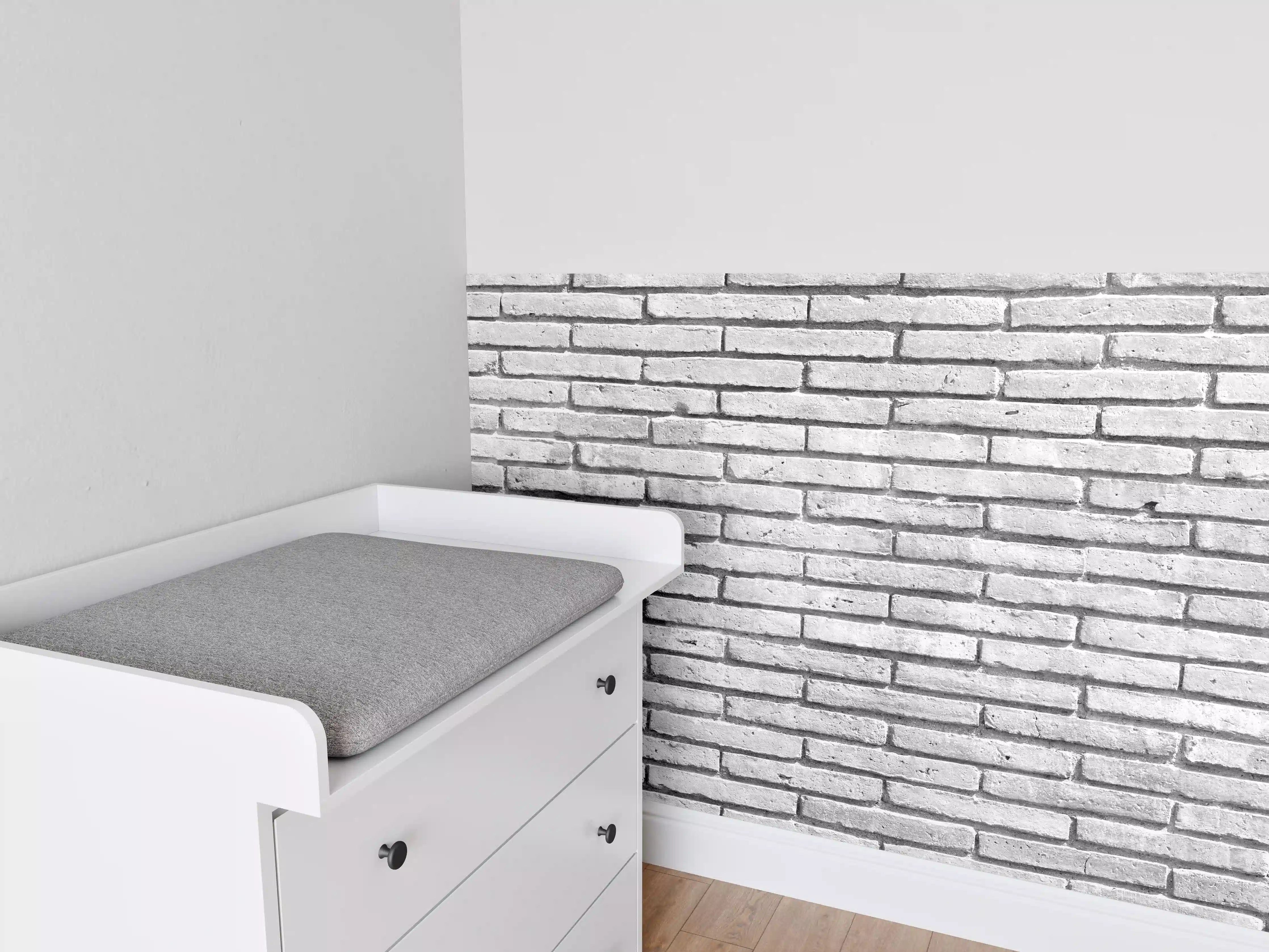 Babyzimmer Wandgestaltung - Gräuliche Grunge Steinmauer