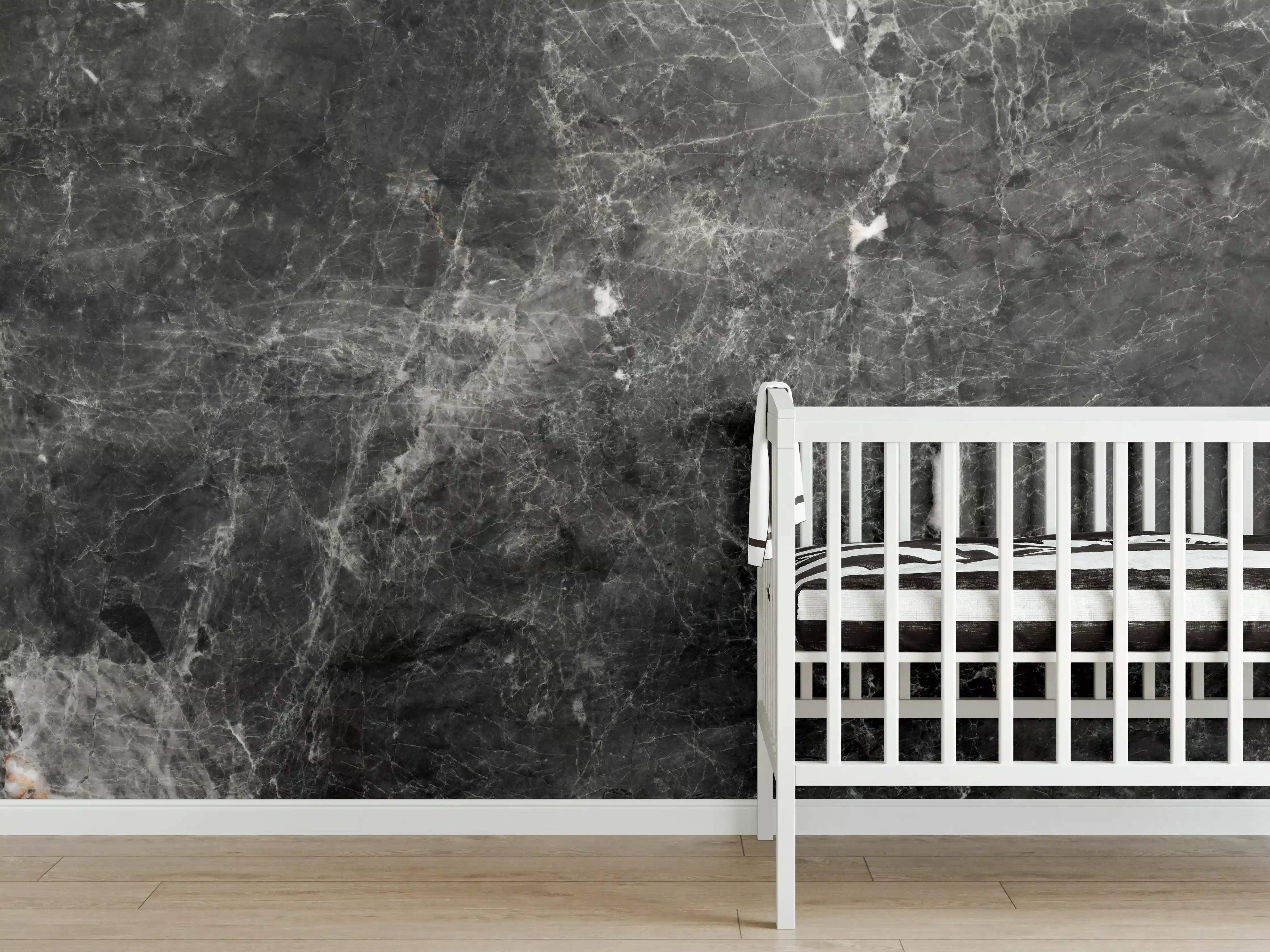Babyzimmer Wandgestaltung - Gräuliche Marmor Oberfläche