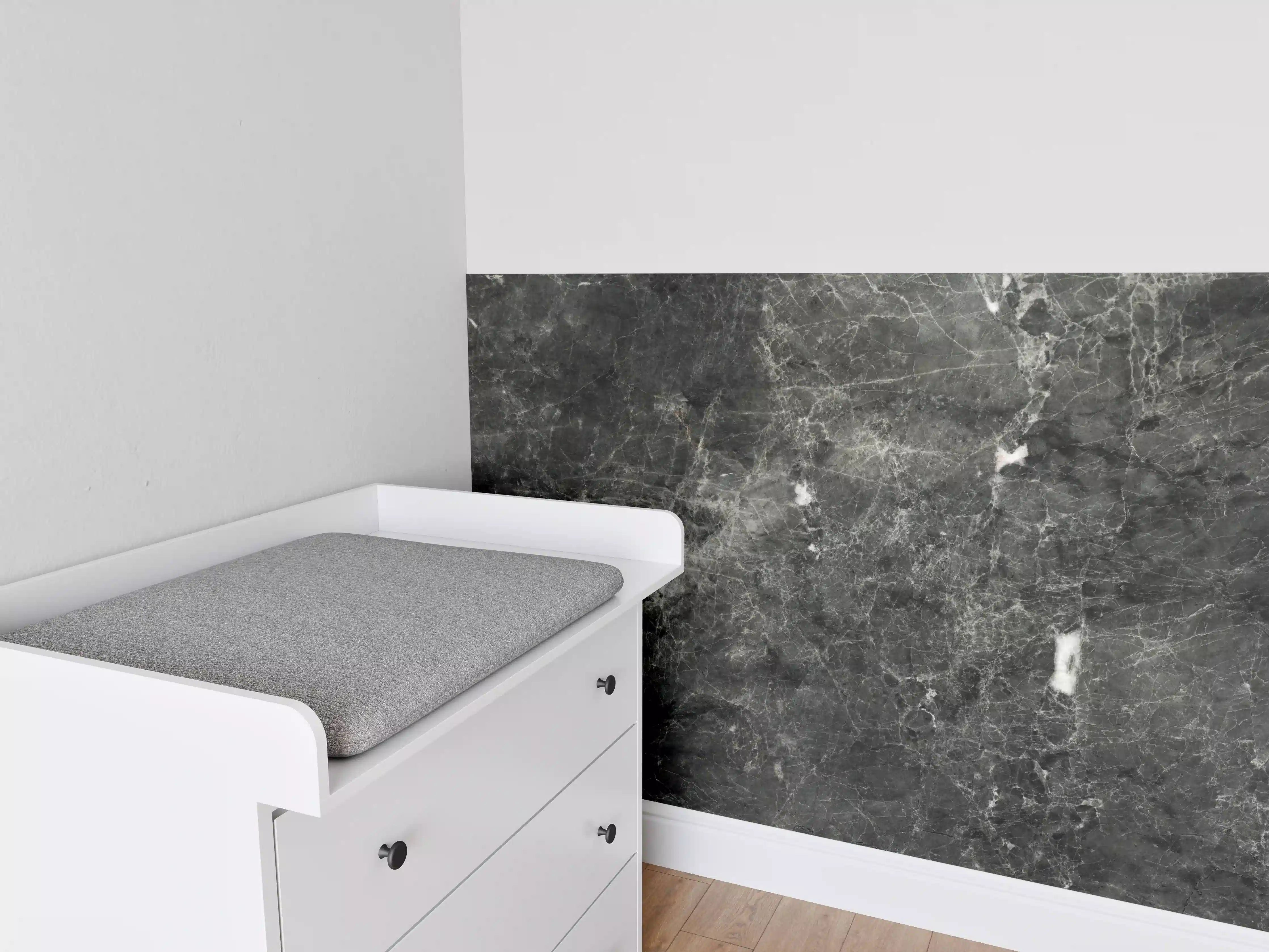 Babyzimmer Wandgestaltung - Gräuliche Marmor Oberfläche