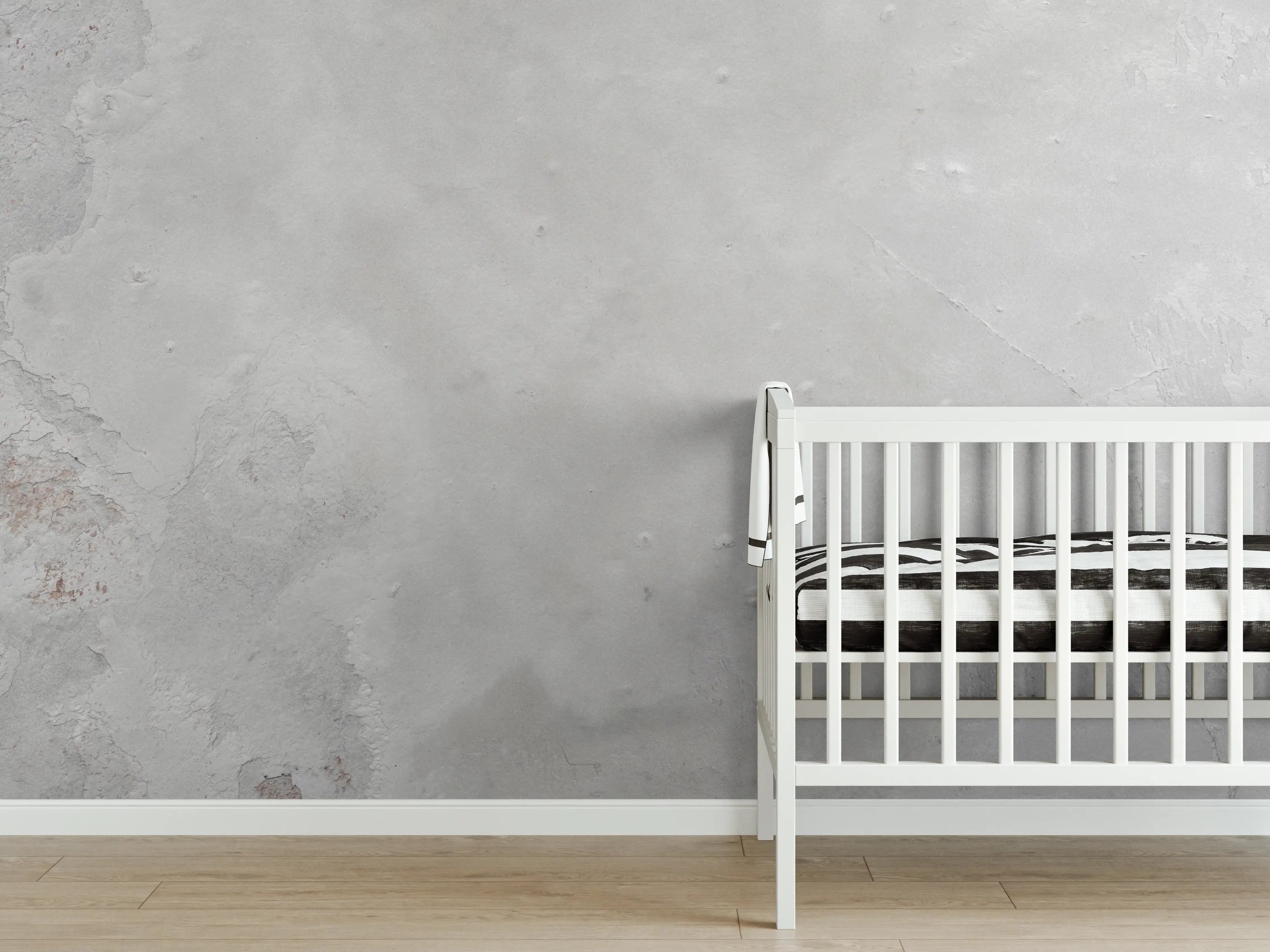 Babyzimmer Wandgestaltung - Gräuliche Naturstein Textur