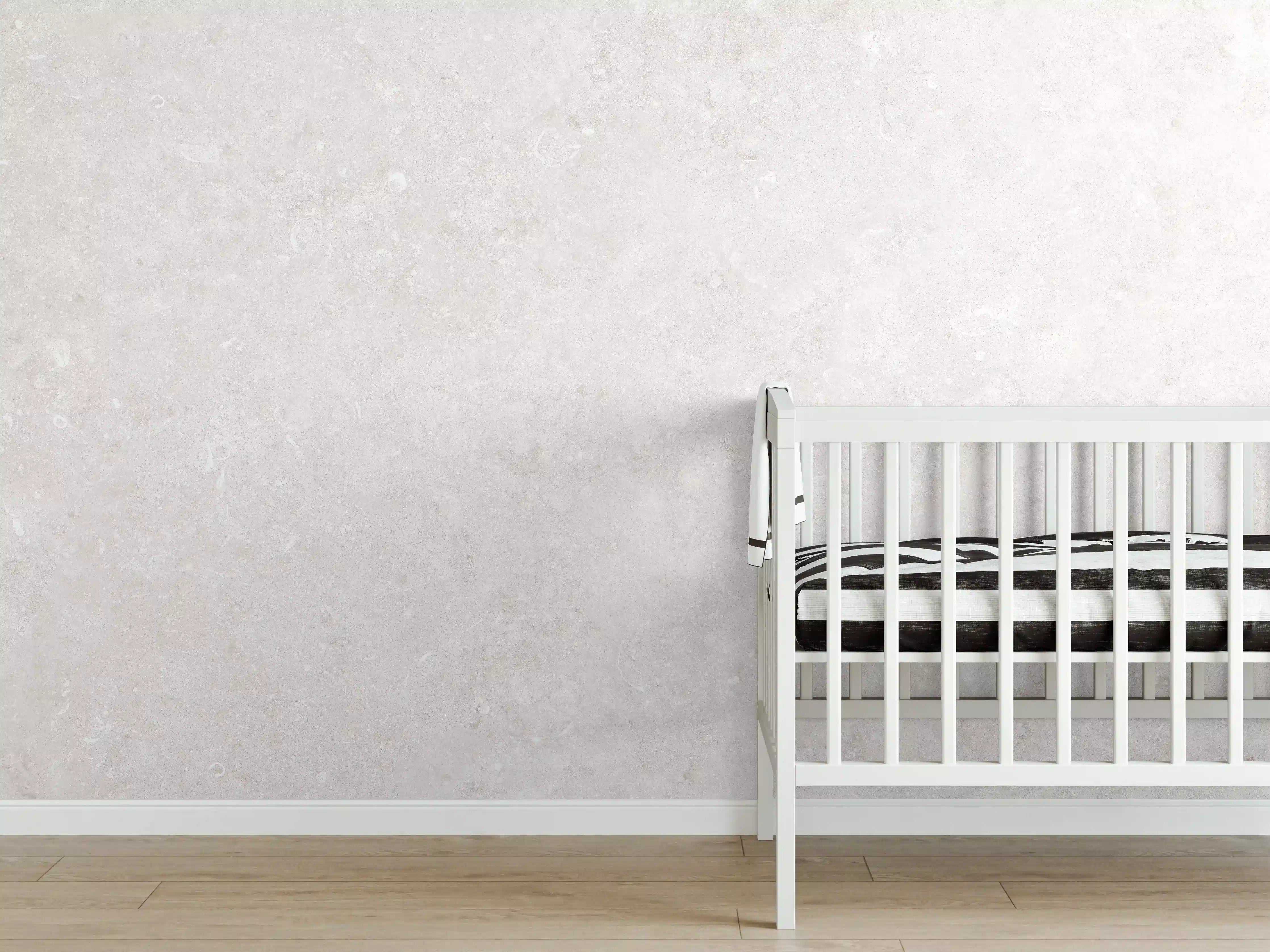 Babyzimmer Wandgestaltung - Gräuliche Natursteintextur - Marmor