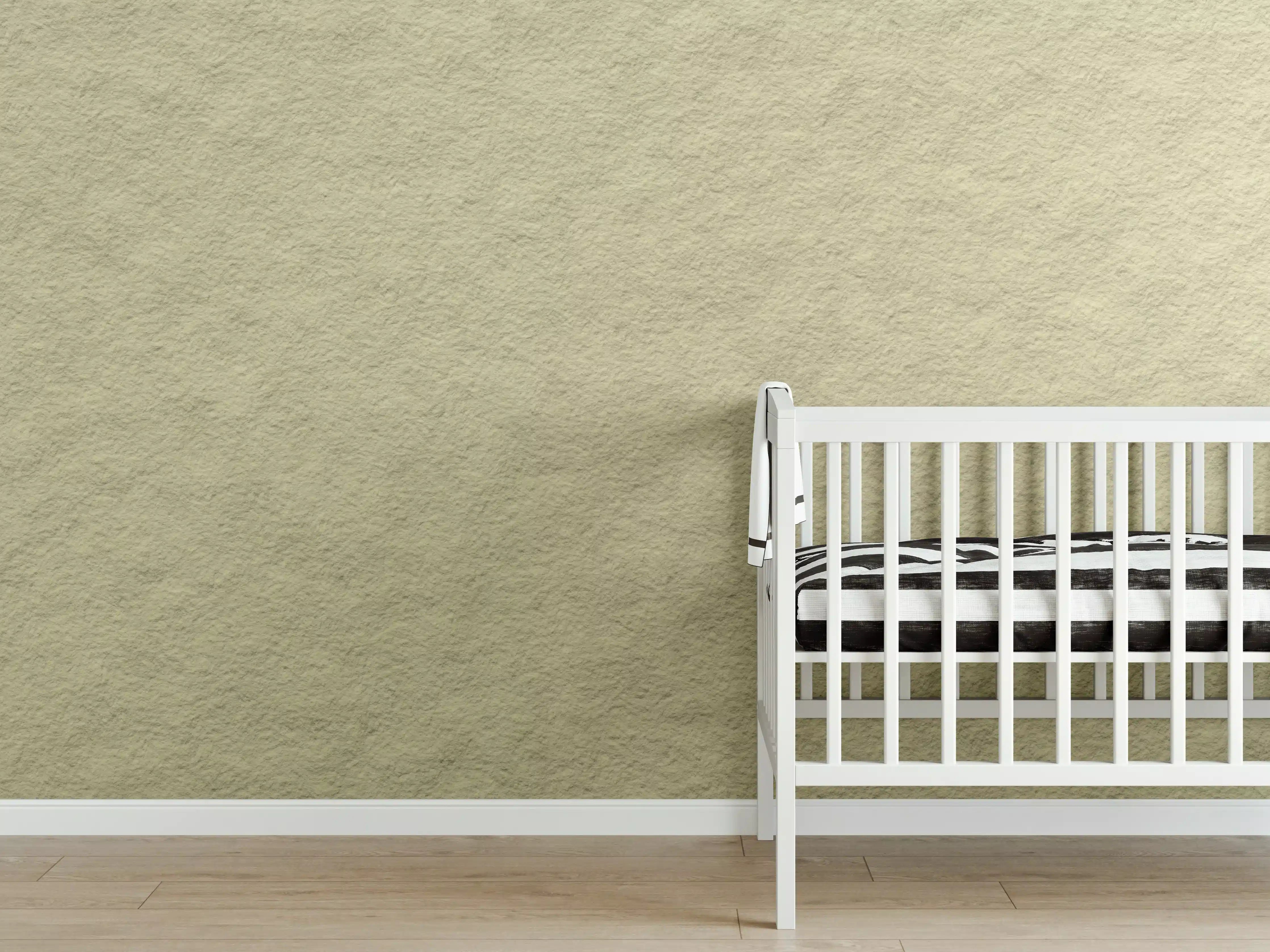 Babyzimmer Wandgestaltung - Gräuliche Wandtextur