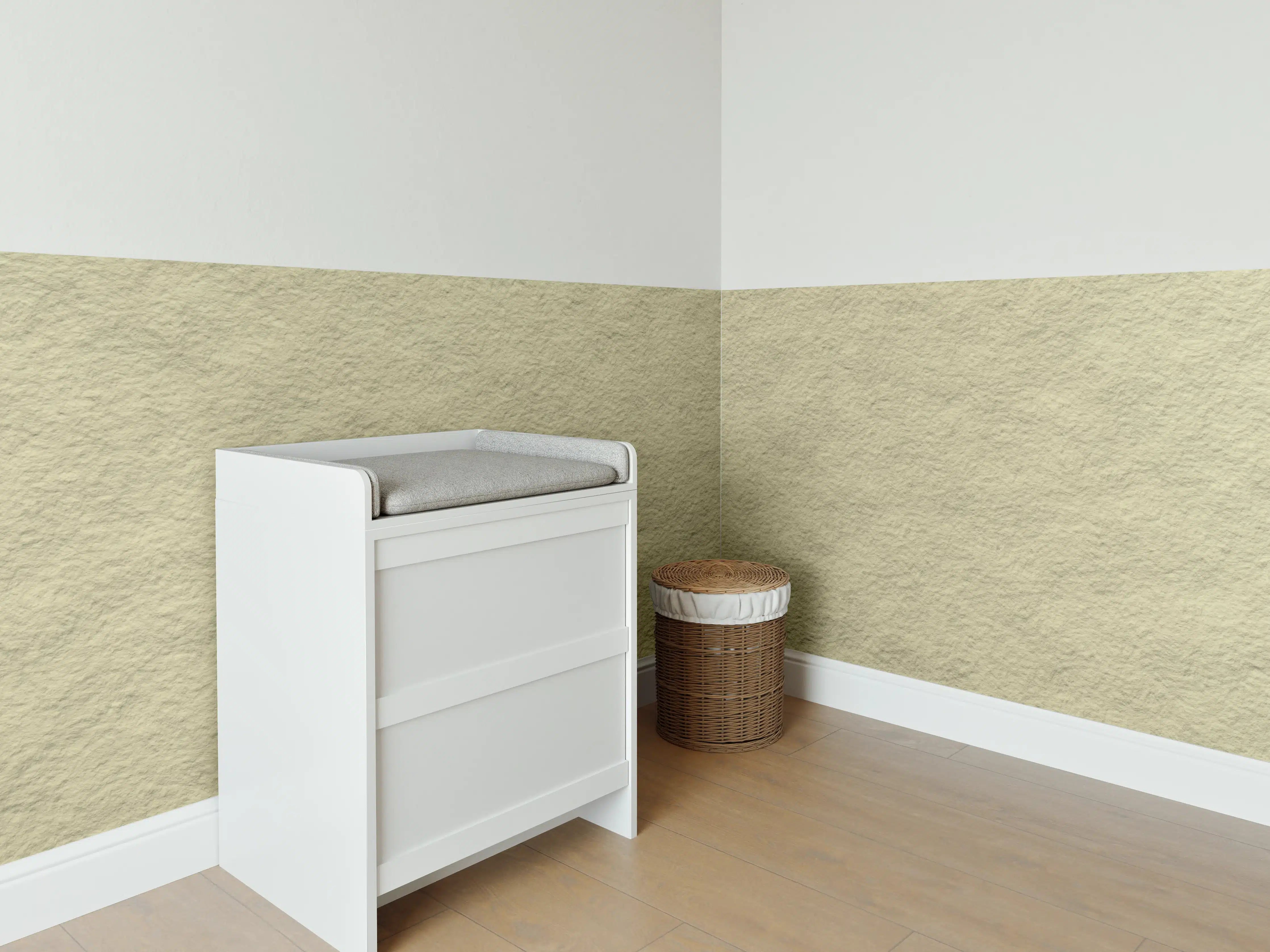 Babyzimmer Wandgestaltung - Gräuliche Wandtextur