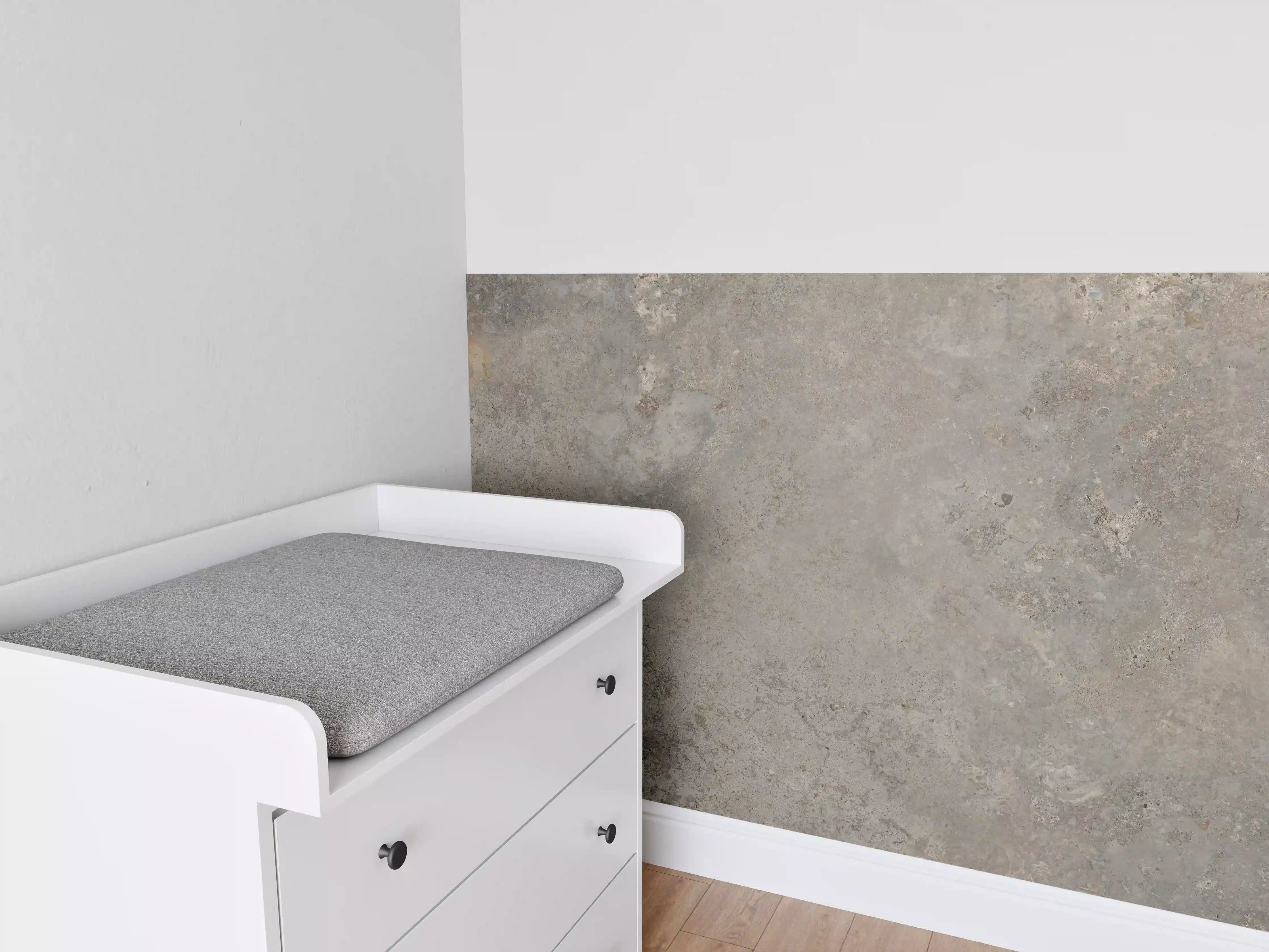 Babyzimmer Wandgestaltung - Grau-Braune Steinwand-Textur