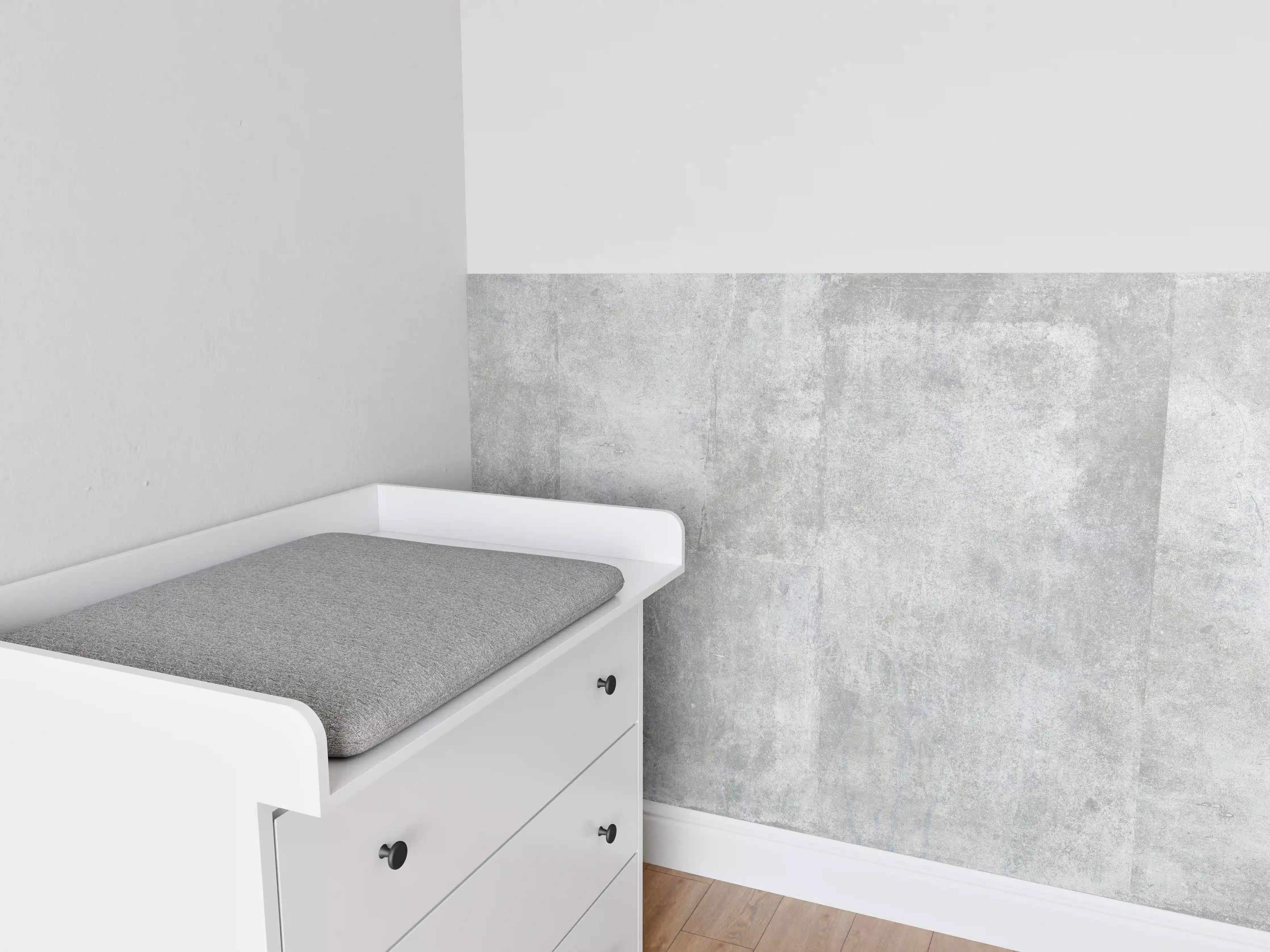 Babyzimmer Wandgestaltung - Grau-Weiße Zementwand Textur