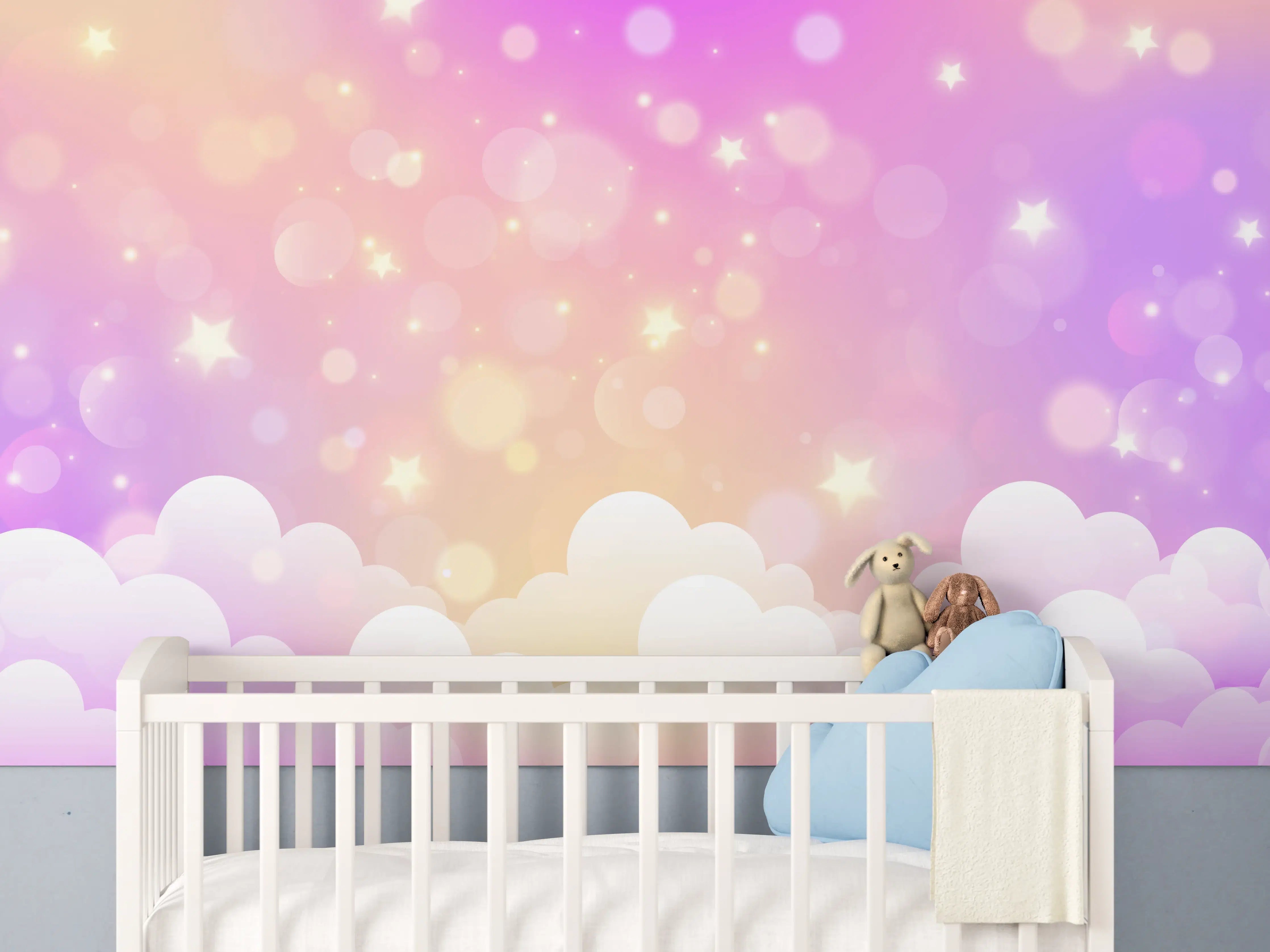 Babyzimmer Wandgestaltung - Graue Akzente im Babyzimmer