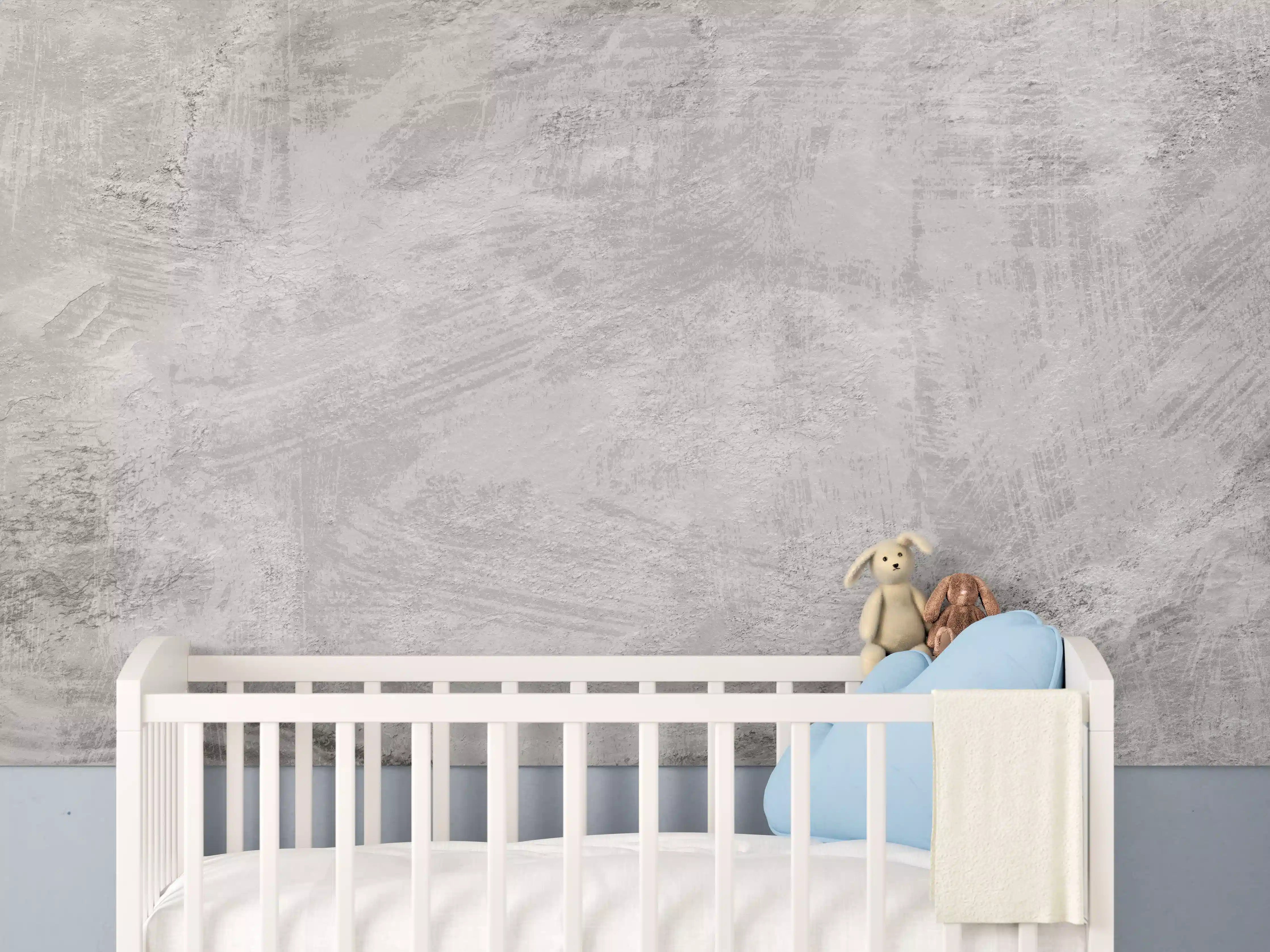 Babyzimmer Wandgestaltung - Graue Beton Textur Struktur
